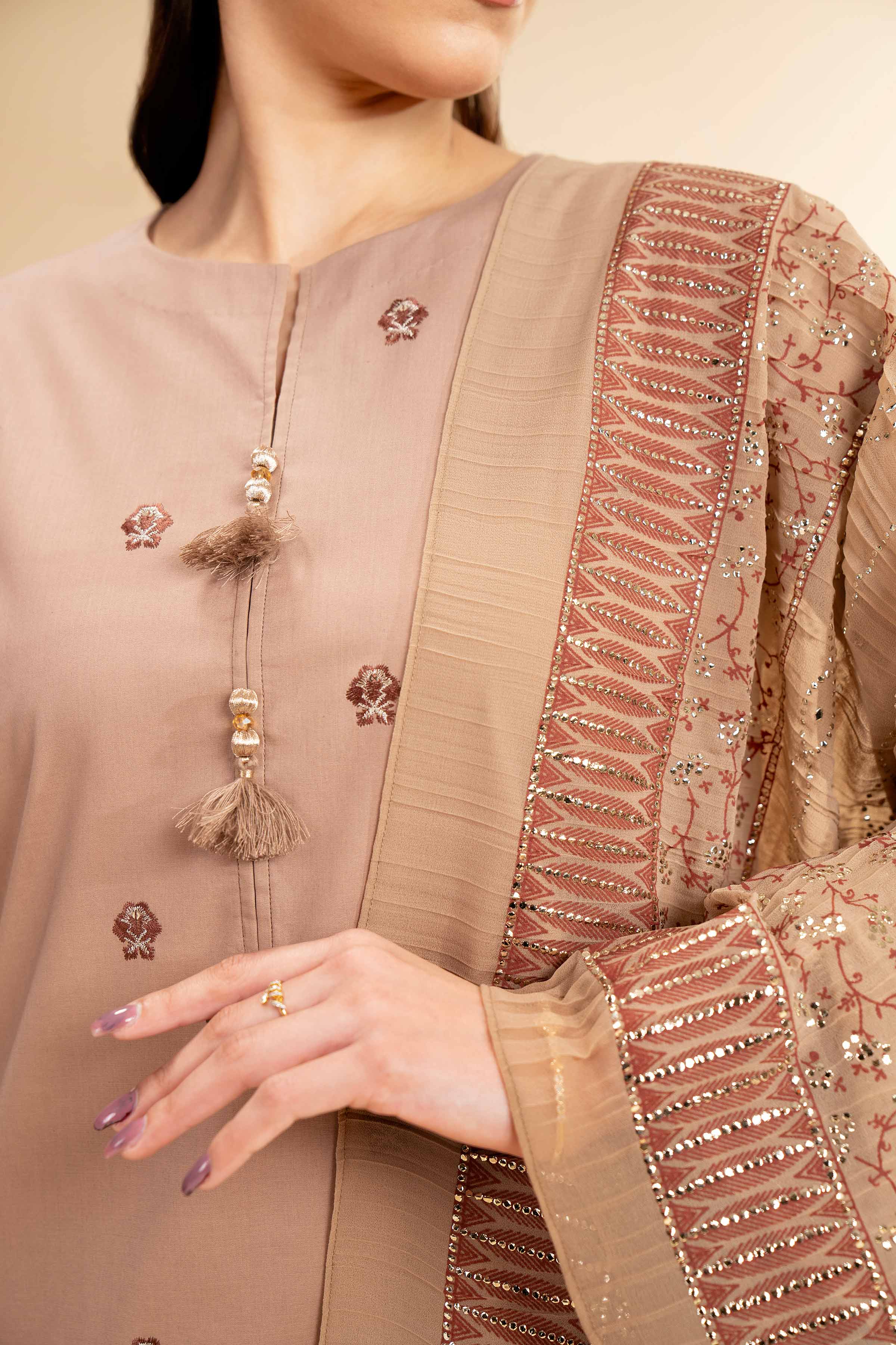 3 Piece - Embellished Suit - 42501366 for Women - Unstitched Collection | Nishat | Shop Online