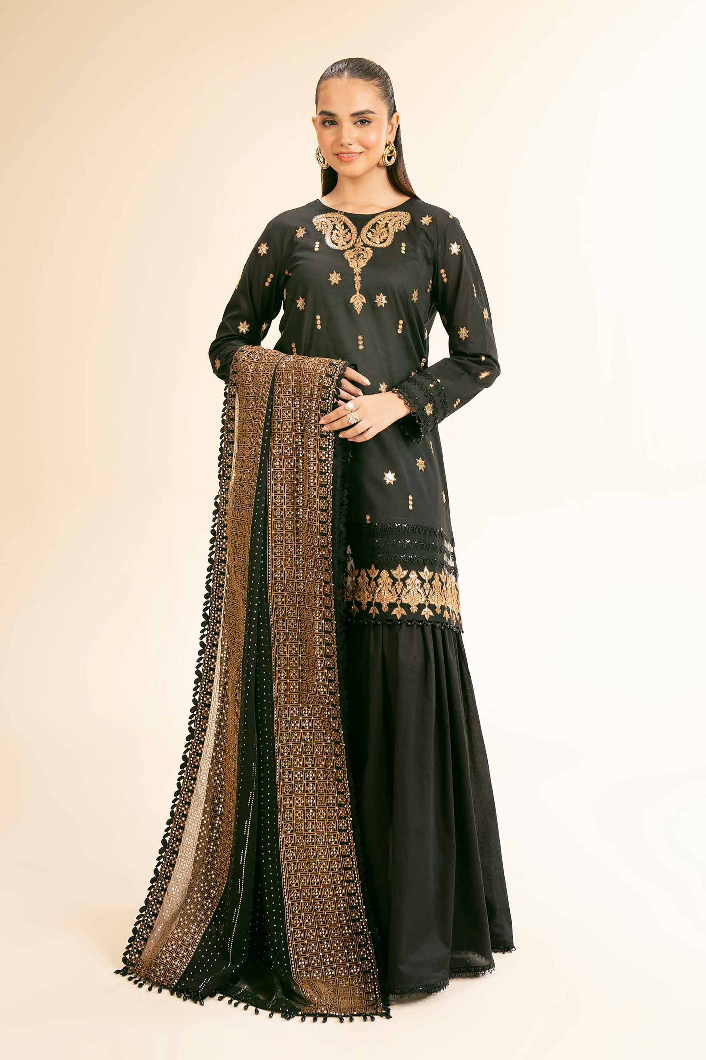 3 Piece - Embellished Suit - 42501367 for Women - Unstitched Collection | Nishat | Shop Online