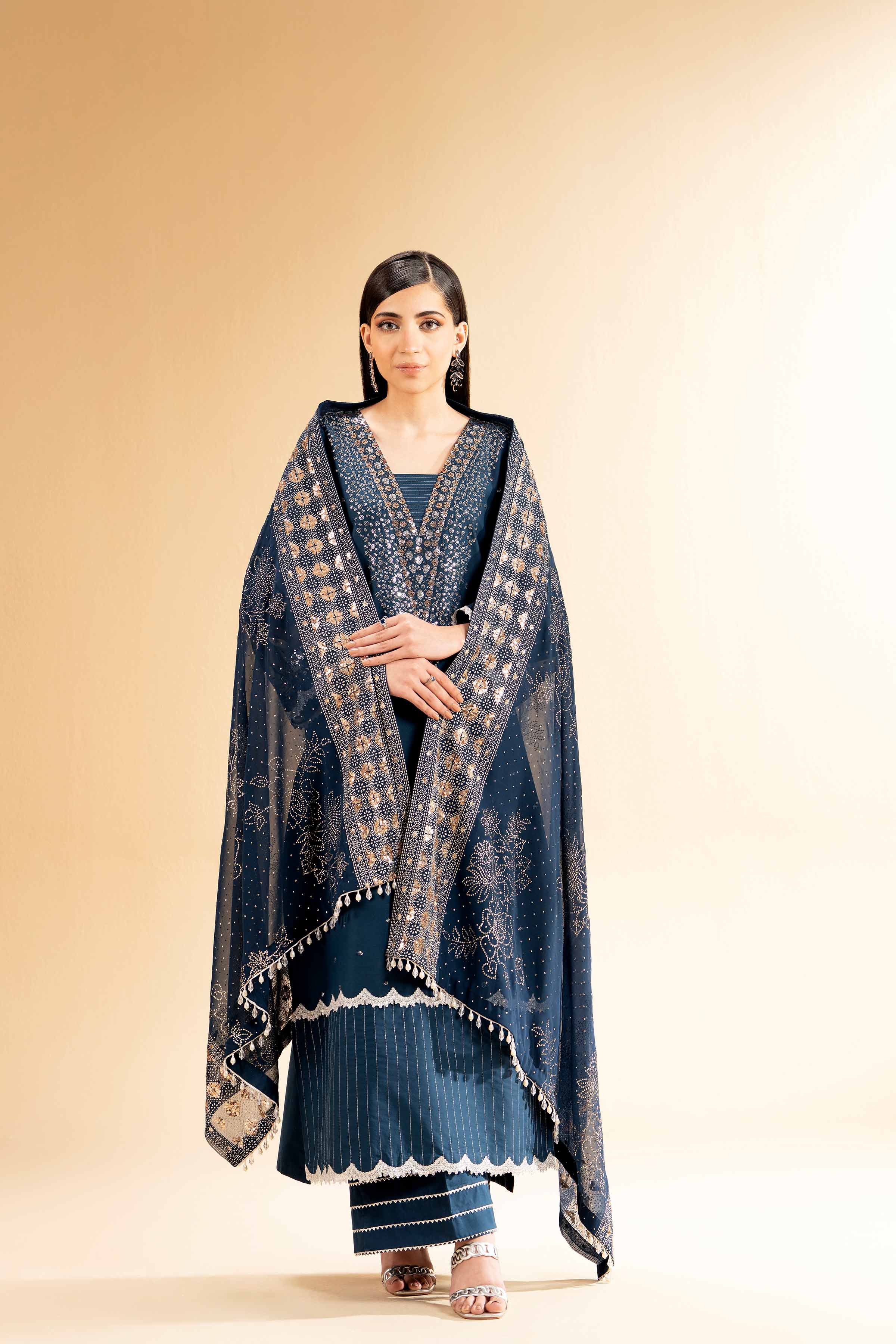 3 Piece - Embellished Suit - 42501368 for Women - Unstitched Collection | Nishat | Shop Online