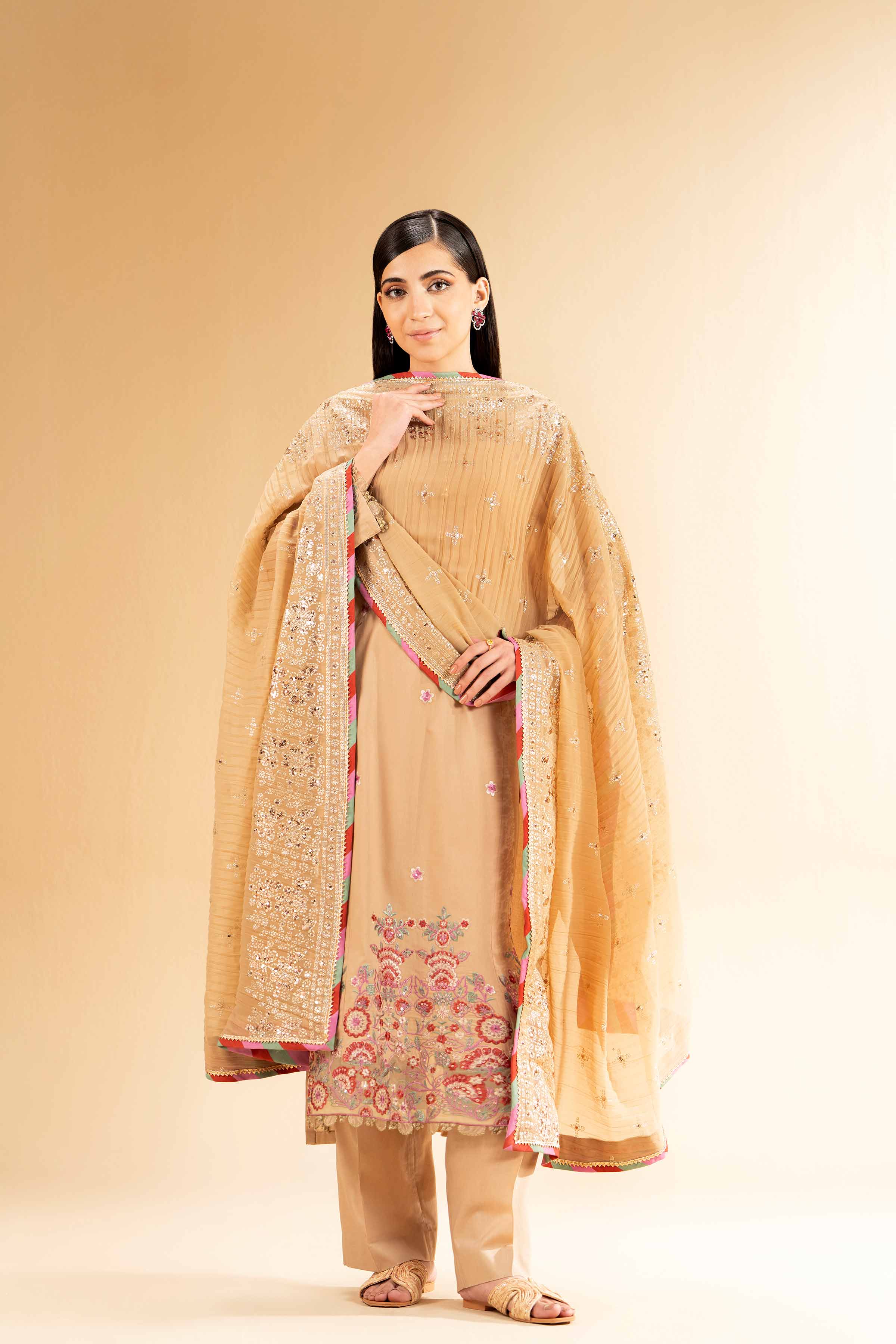 3 Piece - Embellished Suit - 42501369 for Women - Unstitched Collection | Nishat | Shop Online