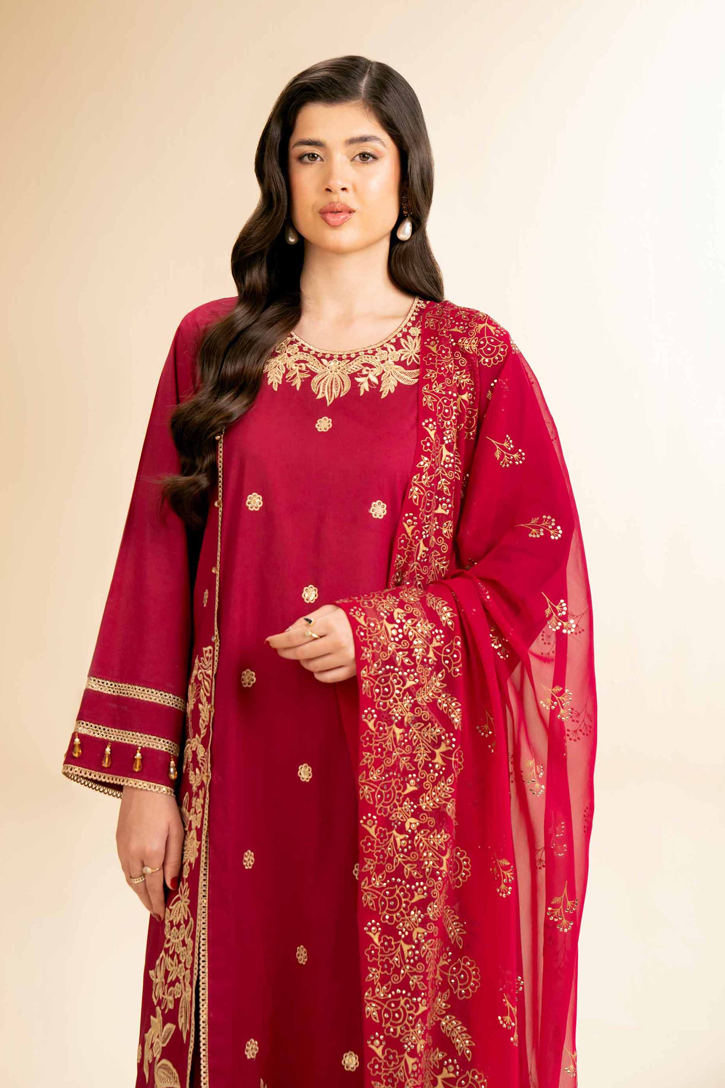 3 Piece - Embellished Suit - 42501370 for Women - Unstitched Collection | Nishat | Shop Online