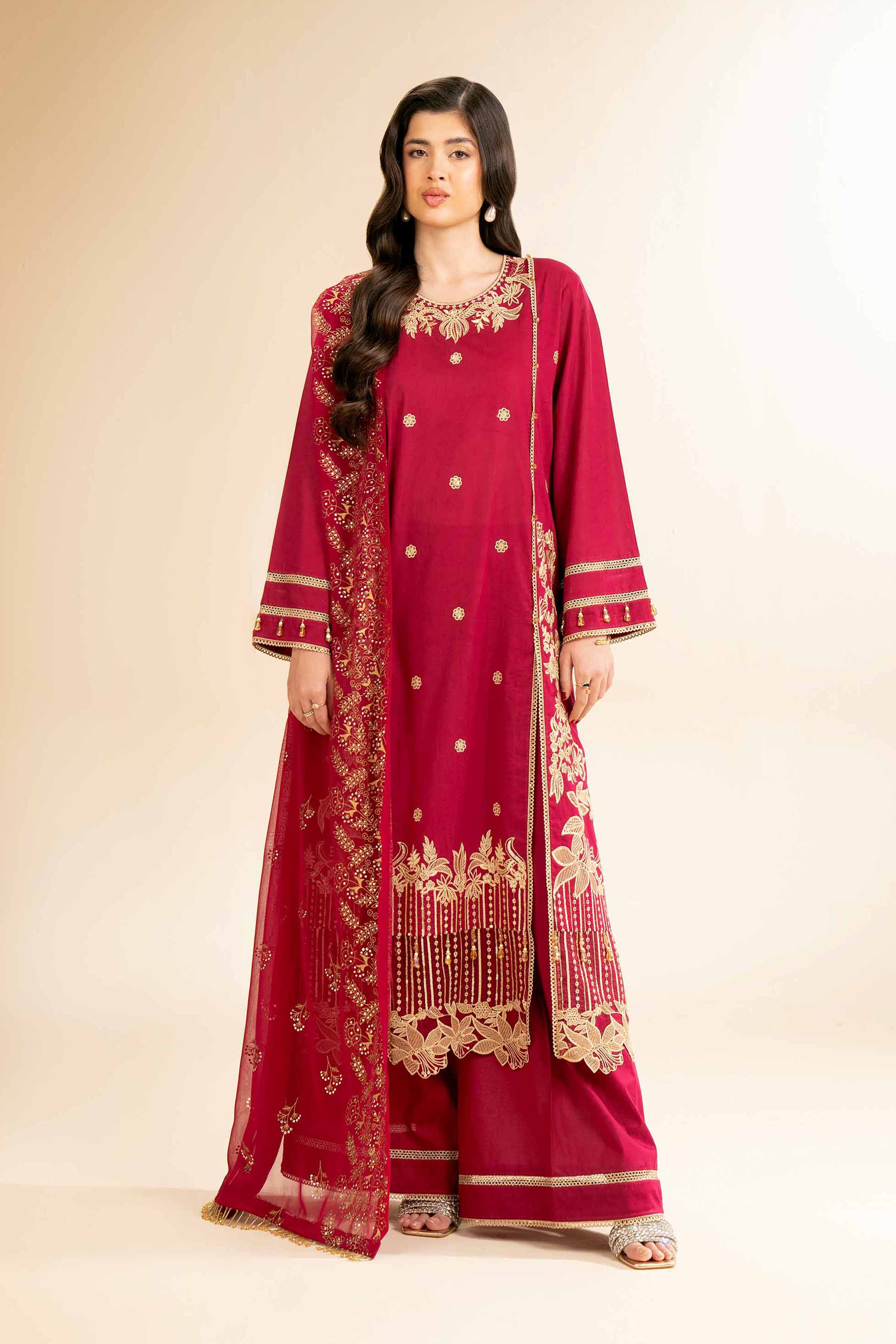3 Piece - Embellished Suit - 42501370 for Women - Unstitched Collection | Nishat | Shop Online