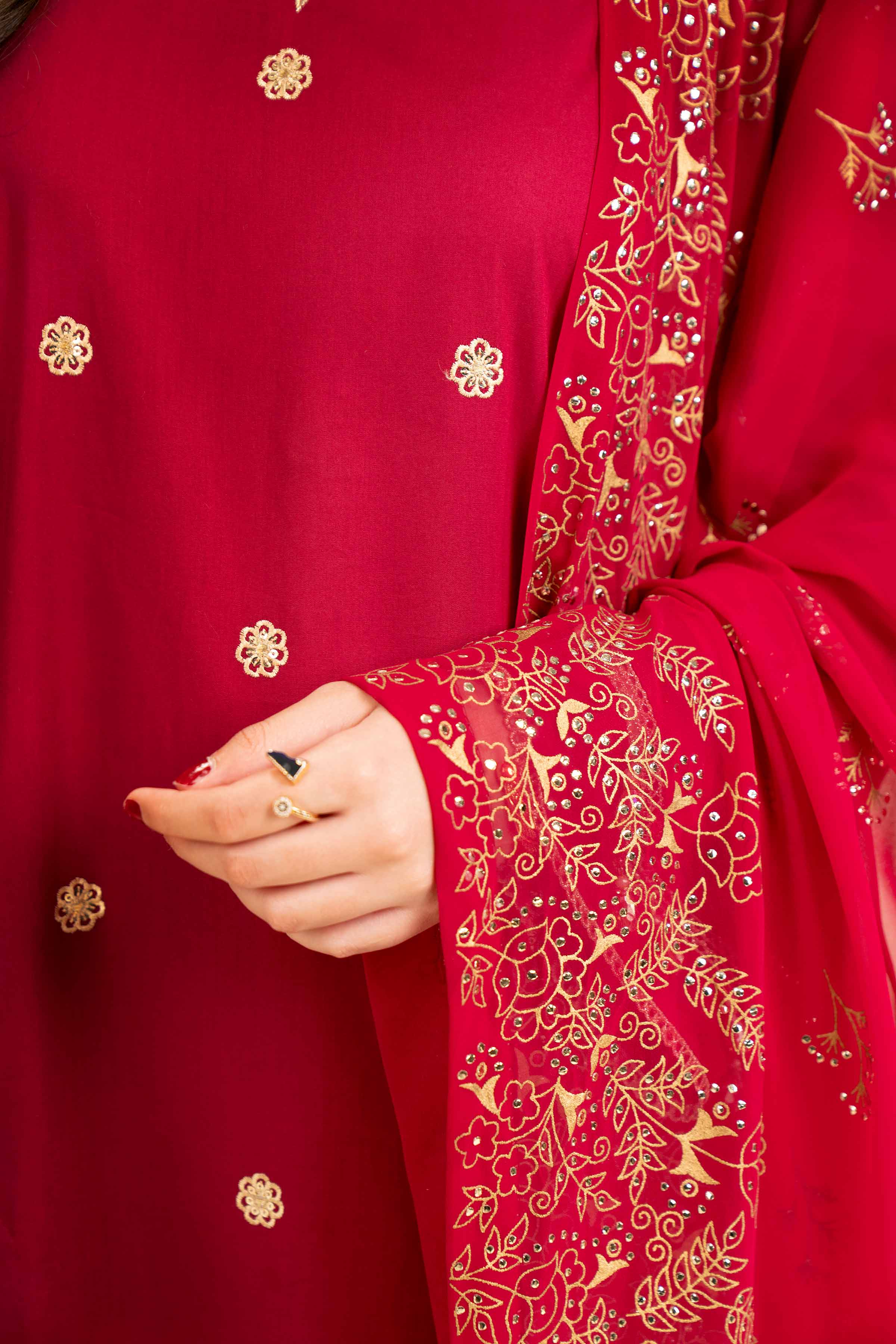 3 Piece - Embellished Suit - 42501370 for Women - Unstitched Collection | Nishat | Shop Online