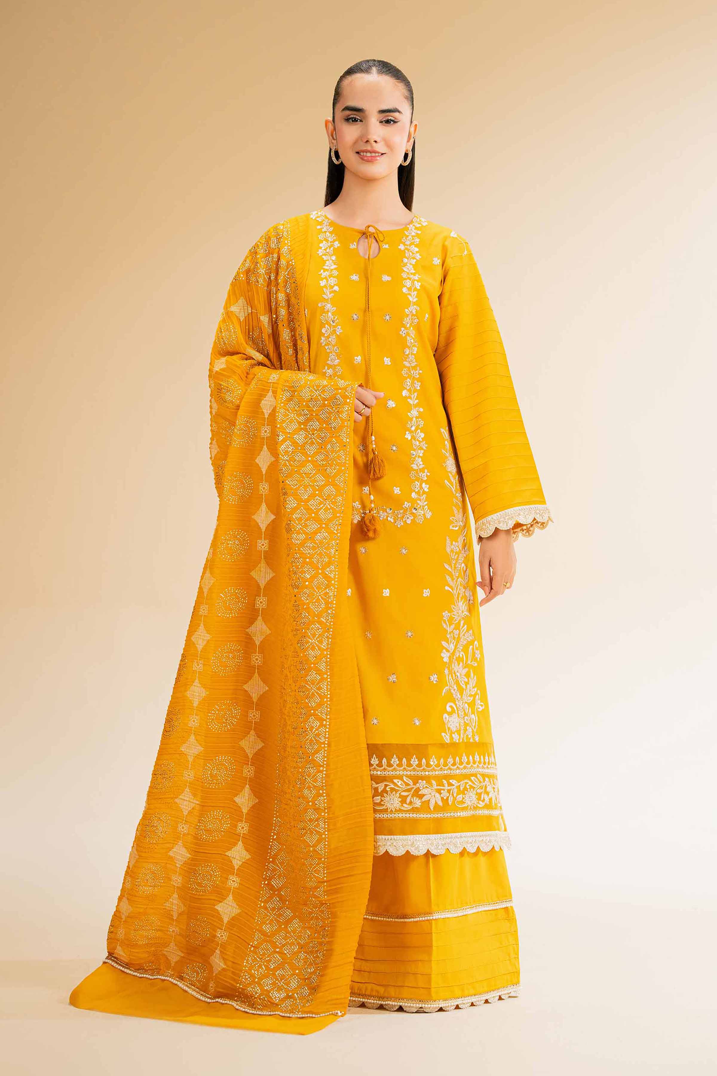 3 Piece - Embellished Suit - 42501372 for Women - Unstitched Collection | Nishat | Shop Online