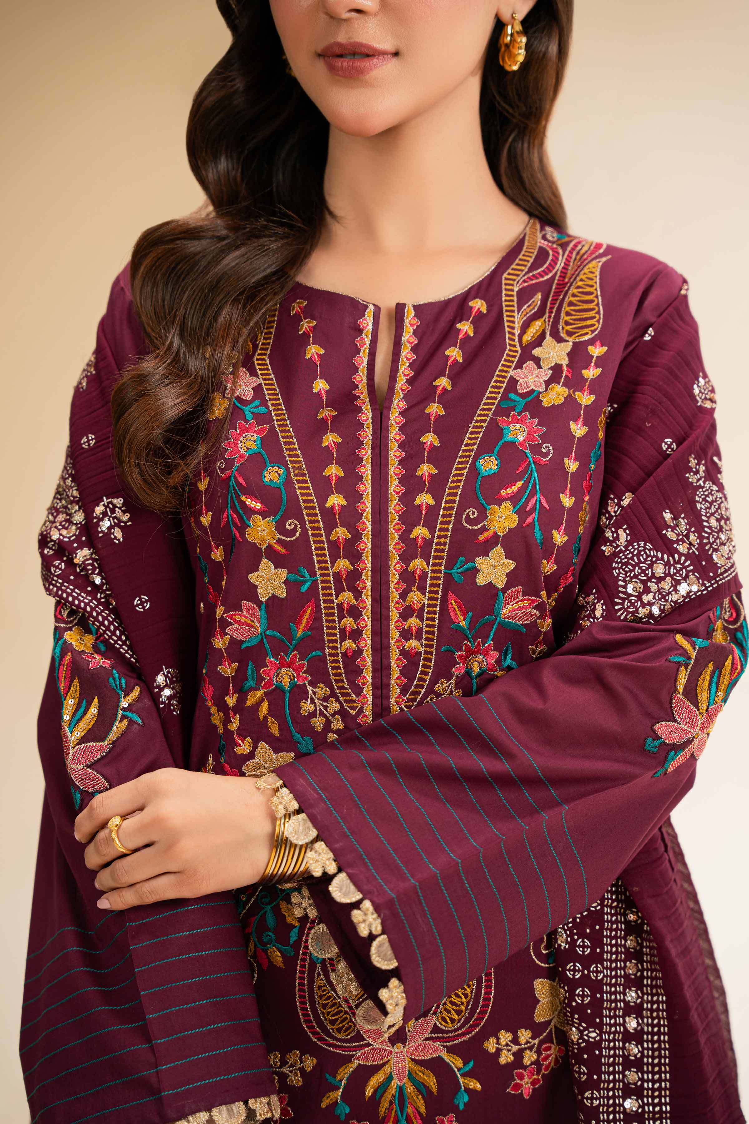 3 Piece - Embellished Suit - 42501374 for Women - Unstitched Collection | Nishat | Shop Online