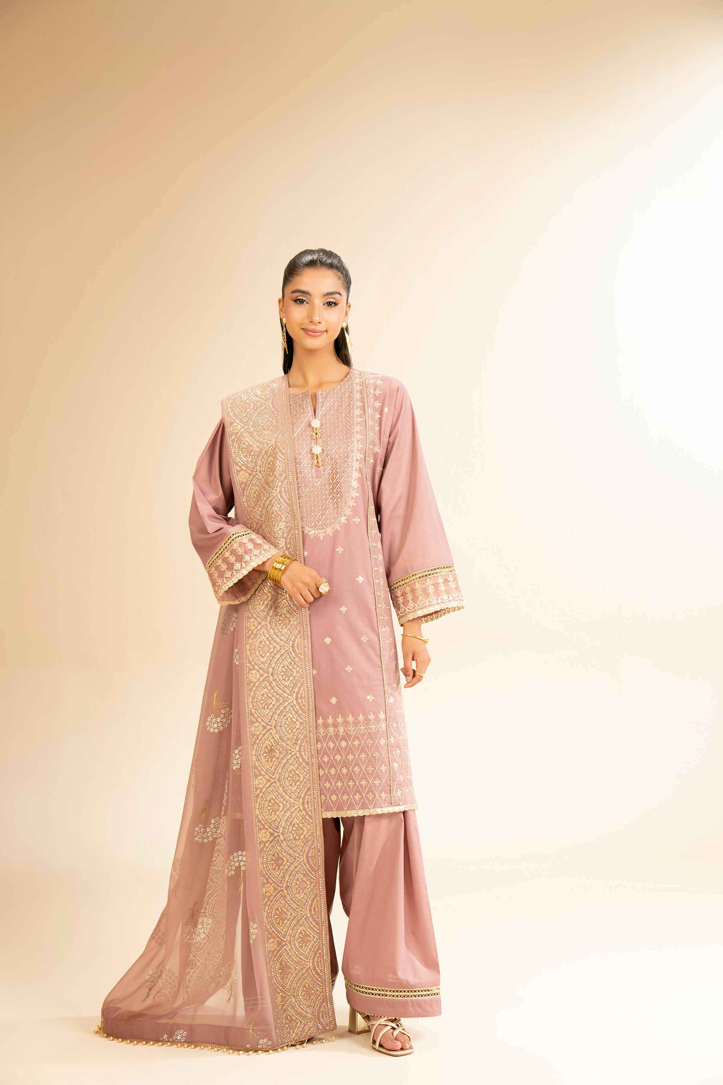 3 Piece - Embellished Suit - 42501375 for Women - Unstitched Collection | Nishat | Shop Online