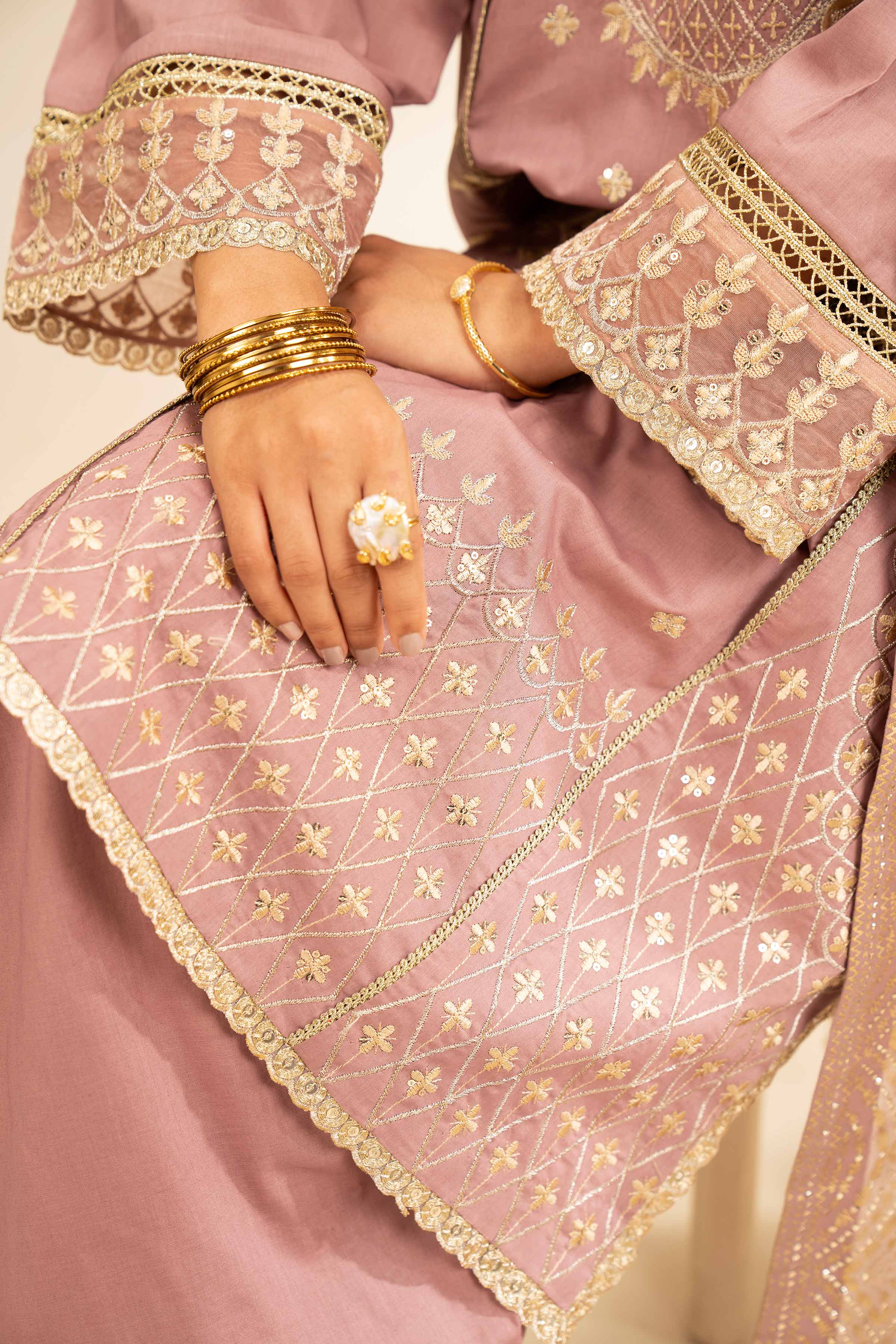 3 Piece - Embellished Suit - 42501375 for Women - Unstitched Collection | Nishat | Shop Online