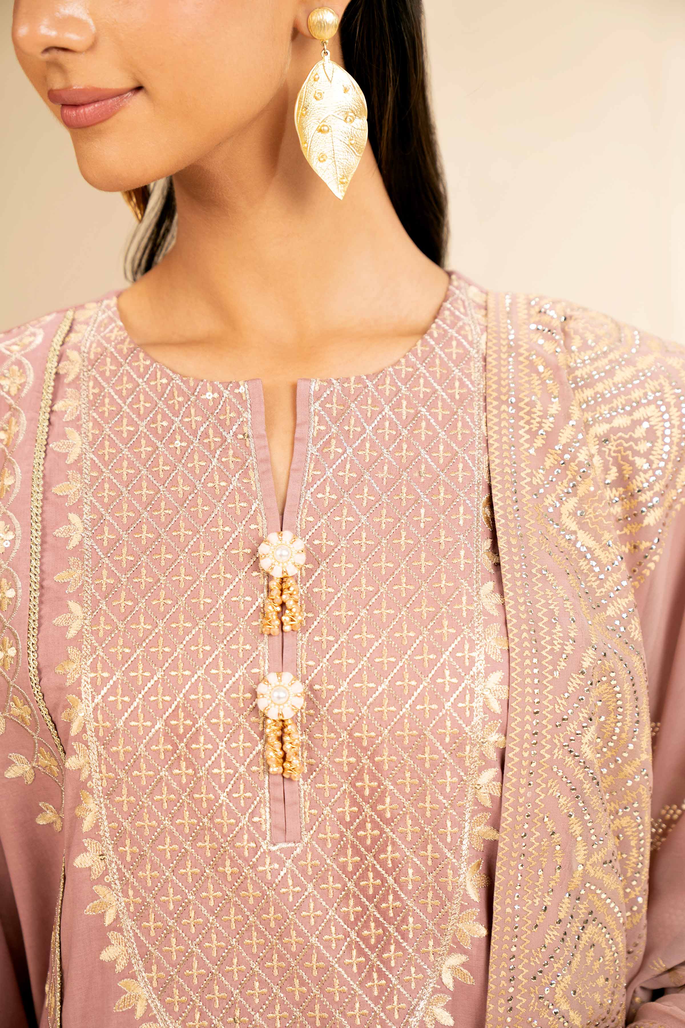 3 Piece - Embellished Suit - 42501375 for Women - Unstitched Collection | Nishat | Shop Online