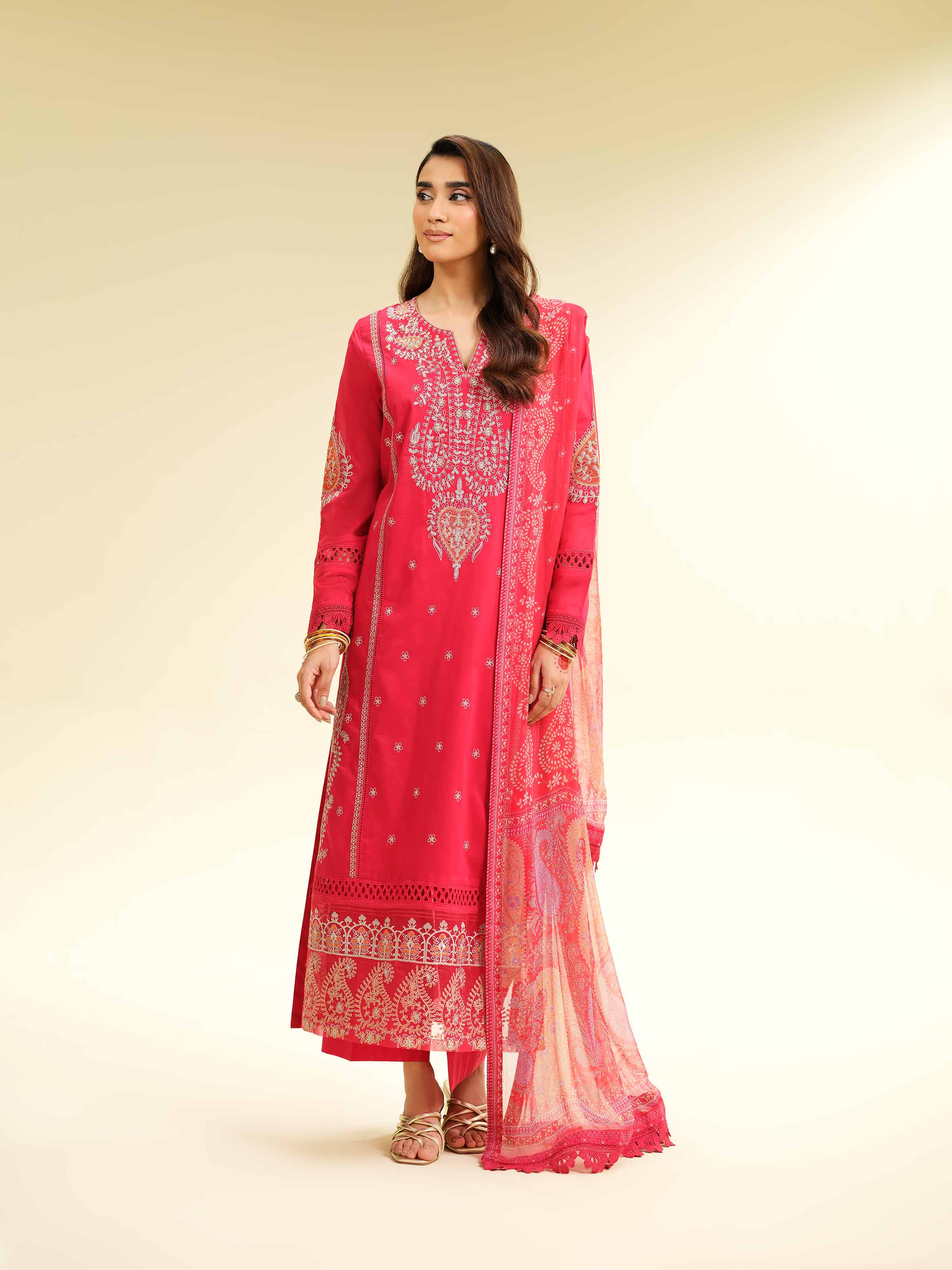 3 Piece - Embroidered Suit - 42501376 for Women - Unstitched Collection | Nishat | Shop Online
