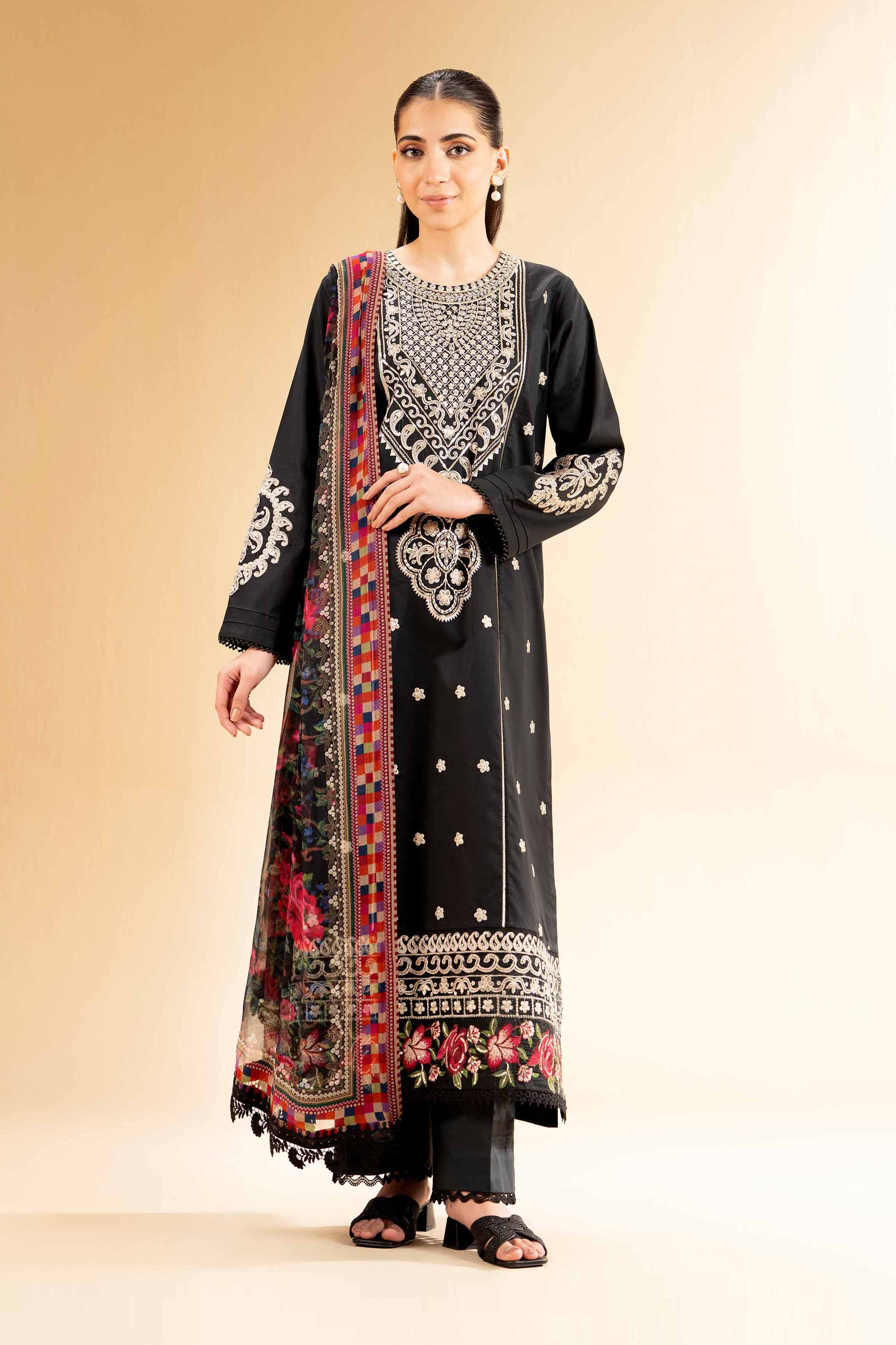 3 Piece - Embroidered Suit - 42501379 for Women - Unstitched Collection | Nishat | Shop Online