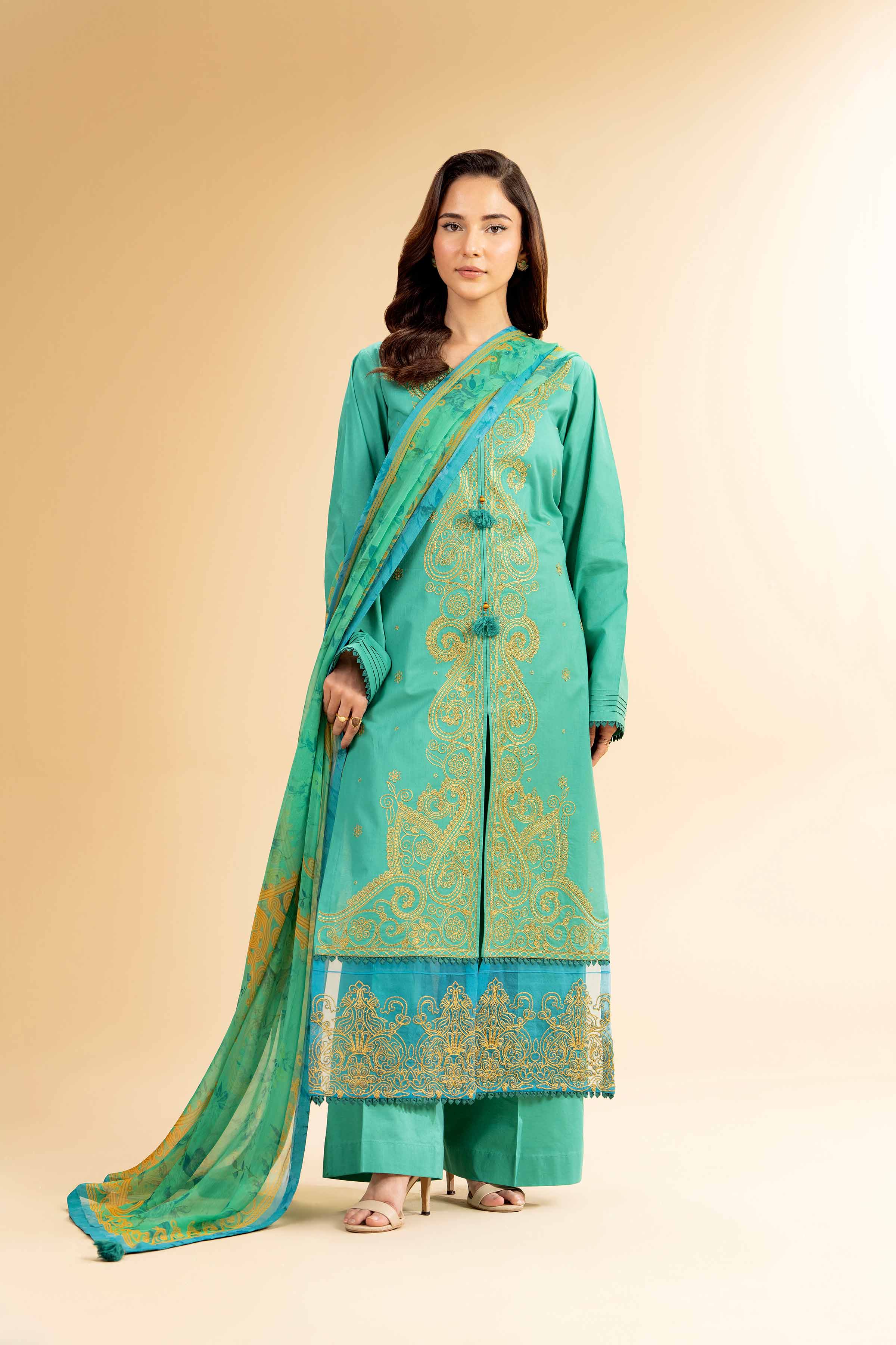 3 Piece - Embroidered Suit - 42501380 for Women - Unstitched Collection | Nishat | Shop Online