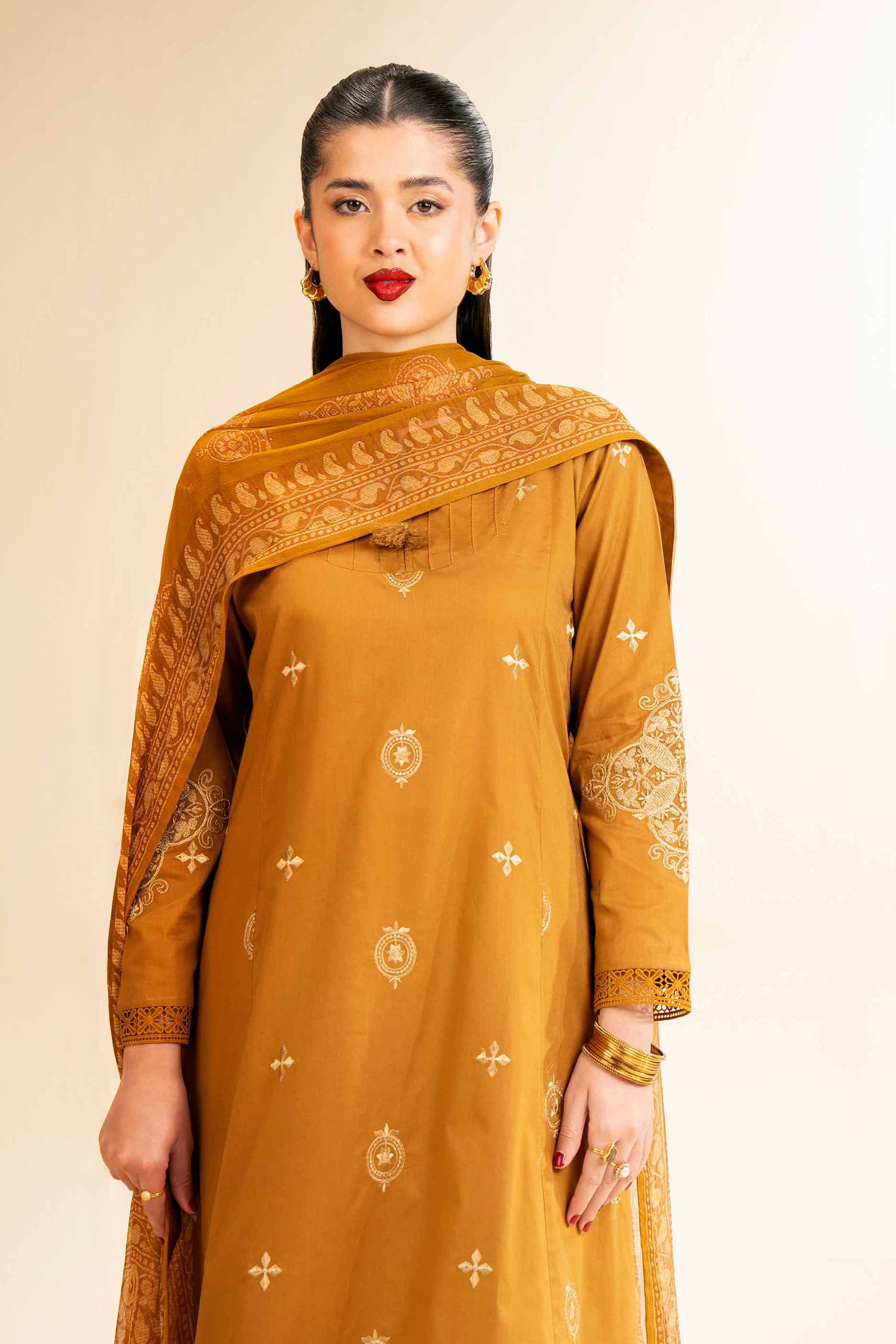 3 Piece - Embroidered Suit - 42501381 for Women - Unstitched Collection | Nishat | Shop Online
