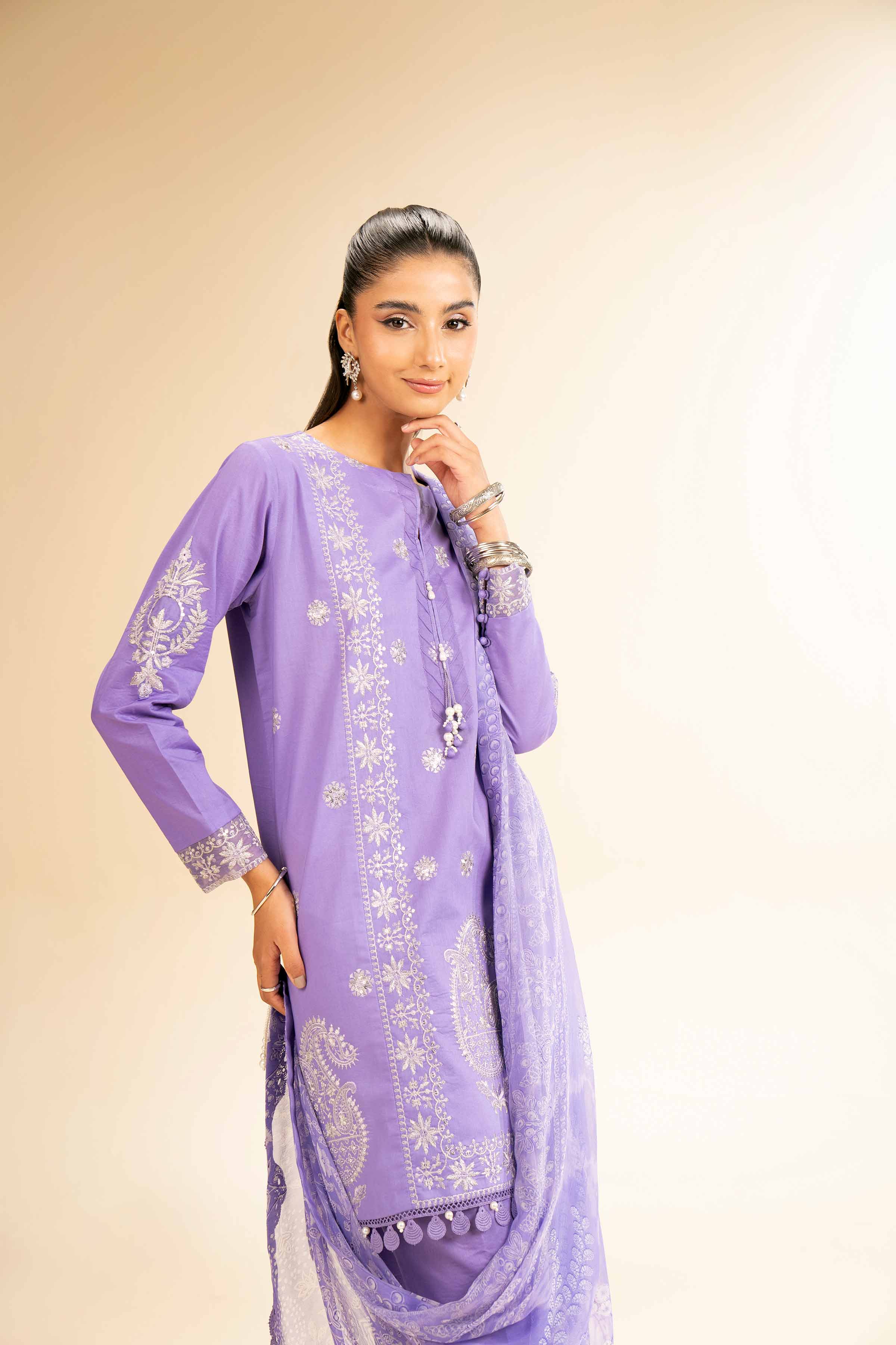 3 Piece - Embroidered Suit - 42501382 for Women - Unstitched Collection | Nishat | Shop Online