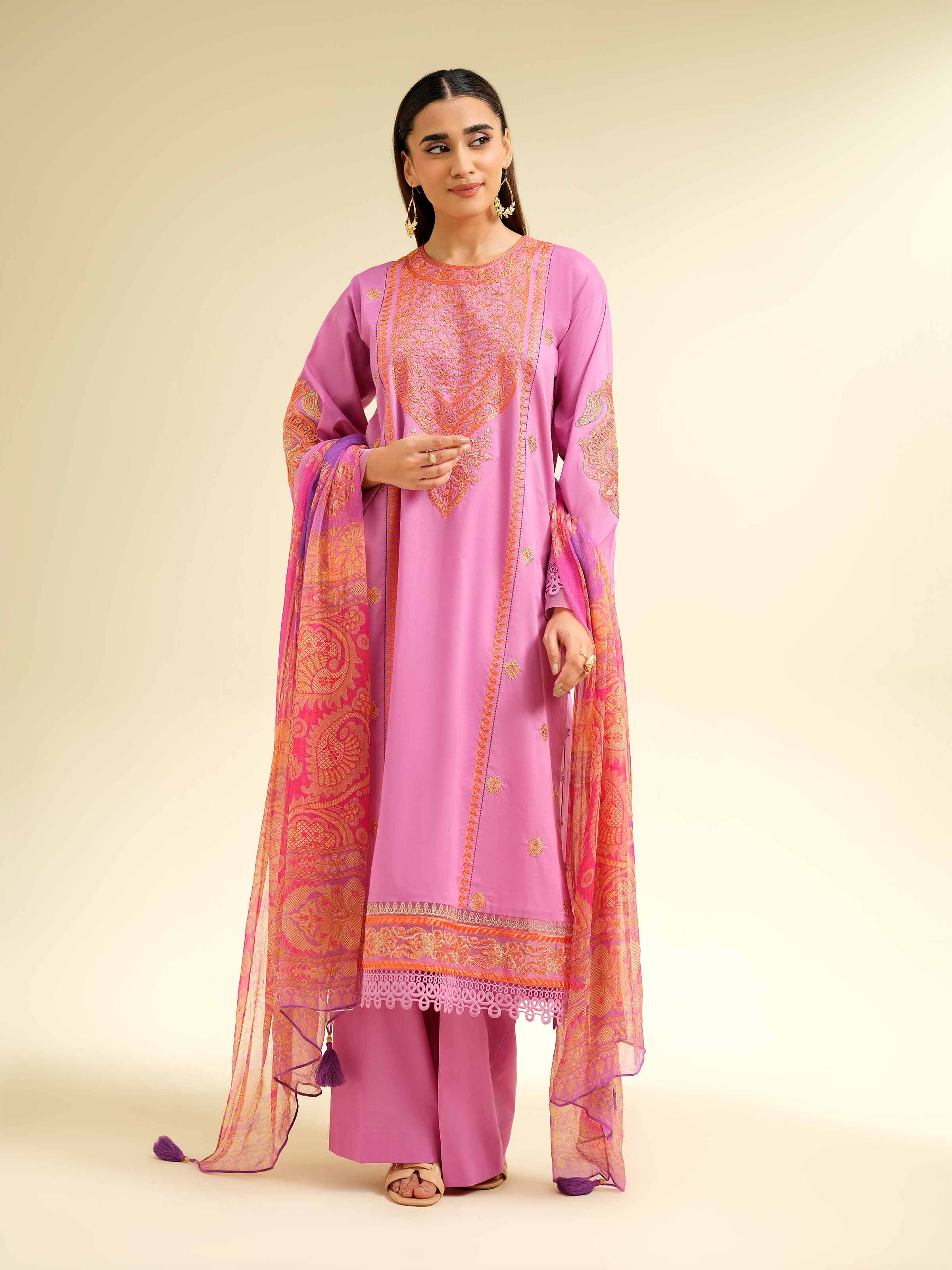 3 Piece - Embroidered Suit - 42501383 for Women - Unstitched Collection | Nishat | Shop Online