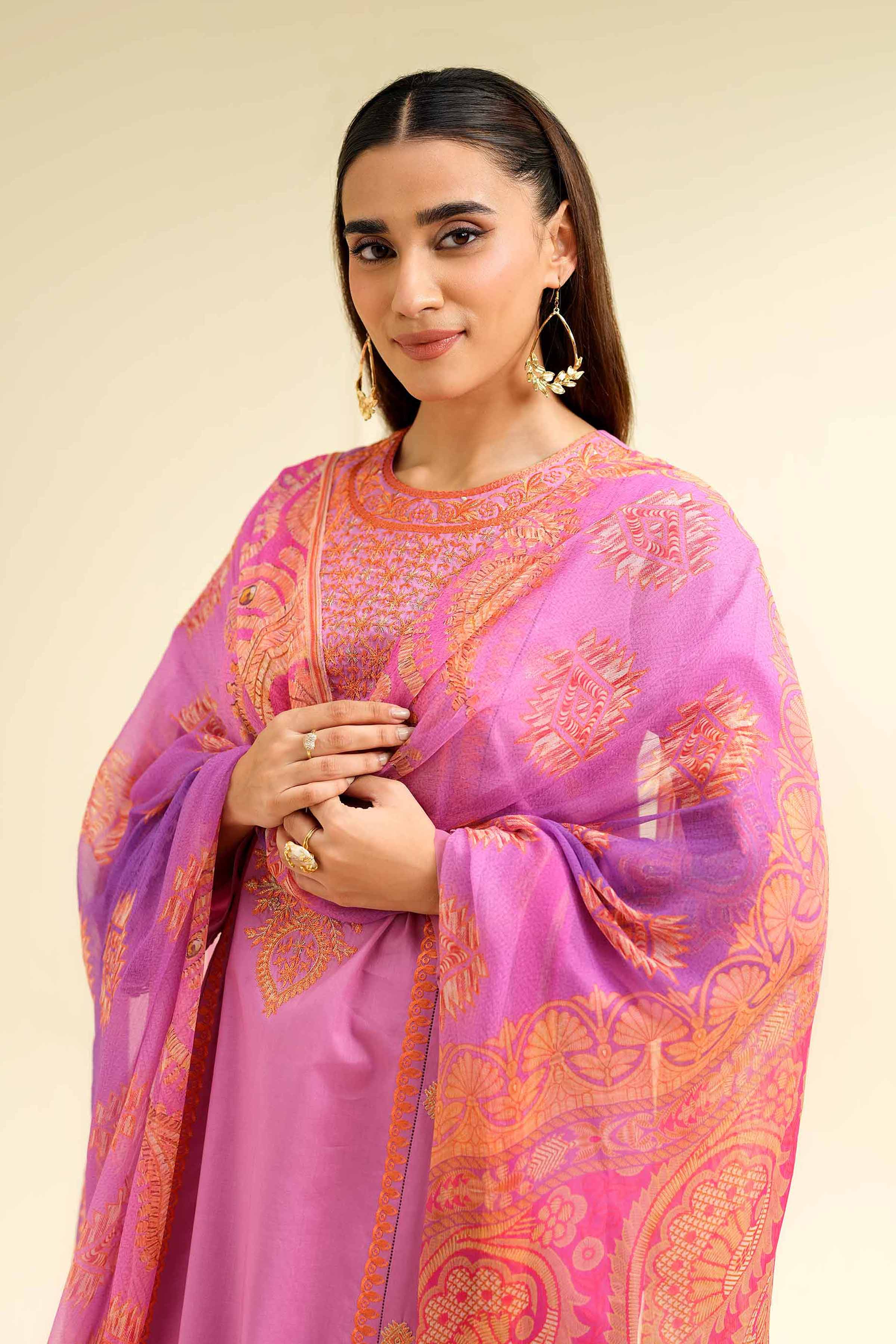 3 Piece - Embroidered Suit - 42501383 for Women - Unstitched Collection | Nishat | Shop Online