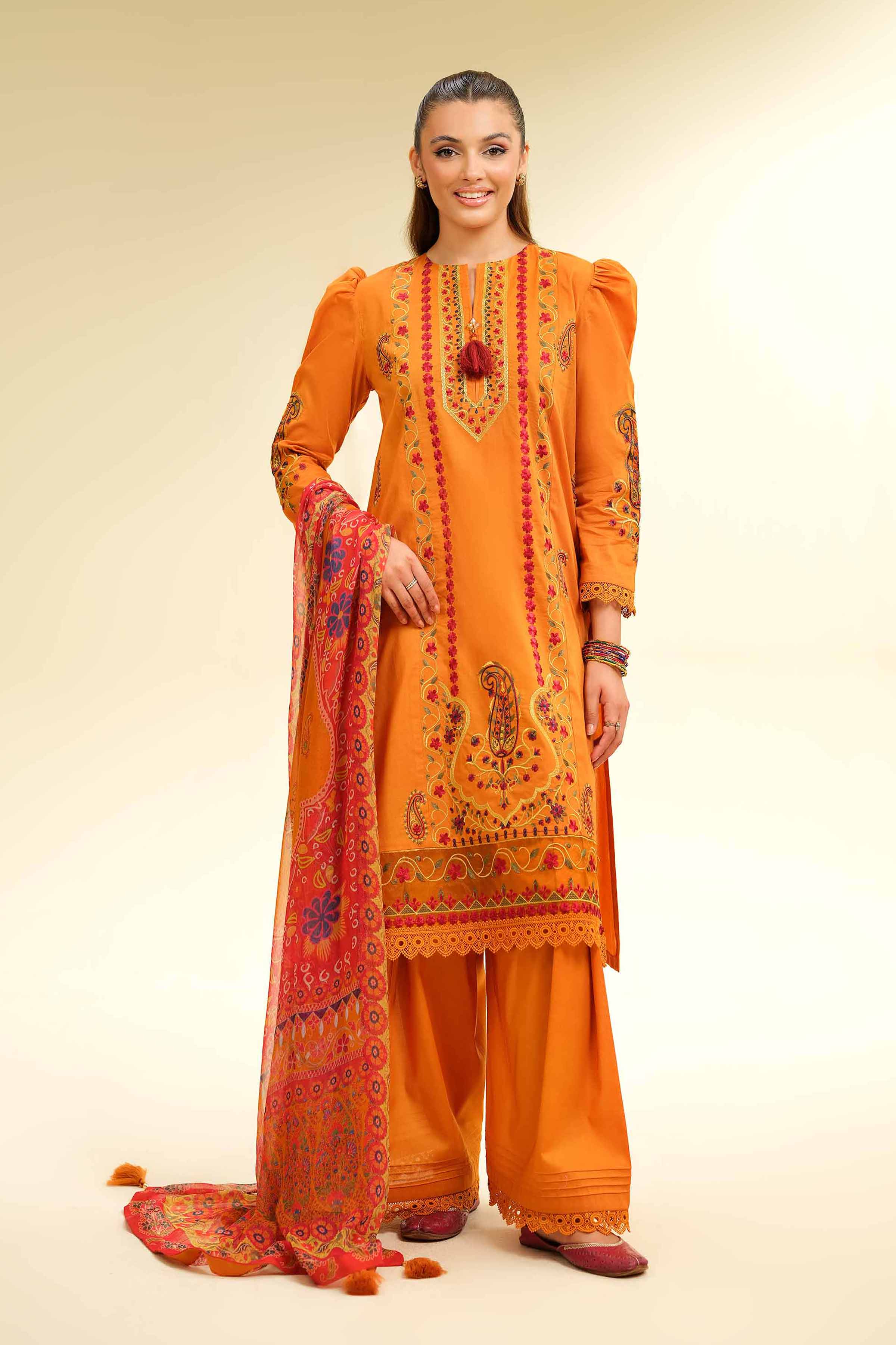 3 Piece - Embroidered Suit - 42501384 for Women - Unstitched Collection | Nishat | Shop Online