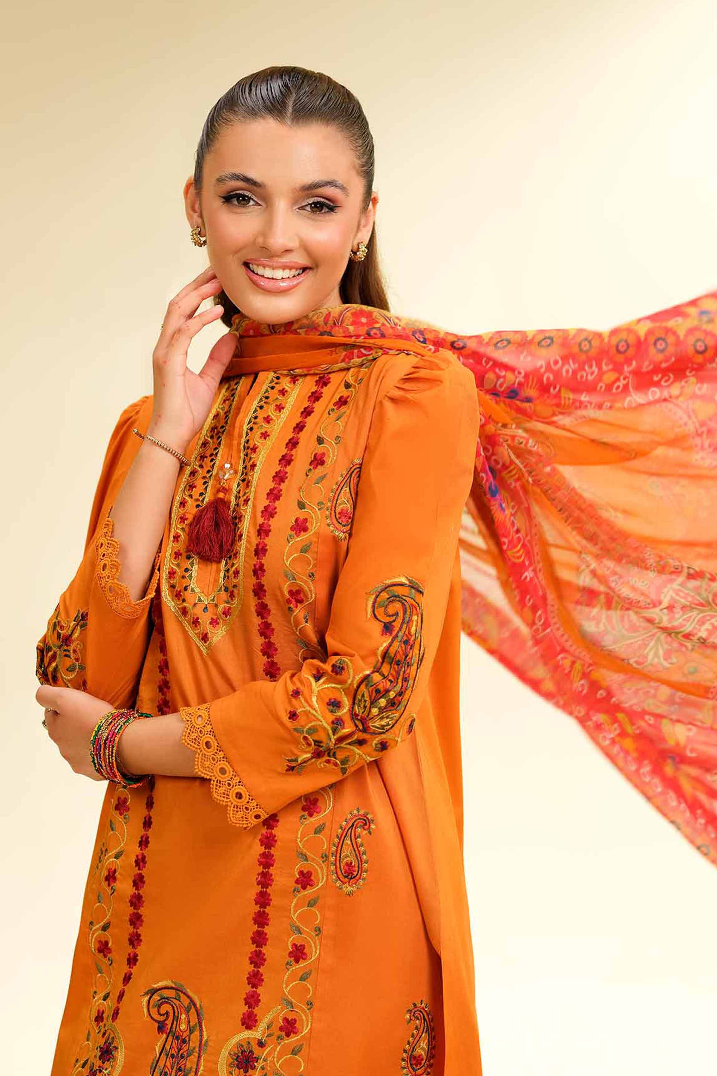 3 Piece - Embroidered Suit - 42501384 for Women - Unstitched Collection | Nishat | Shop Online