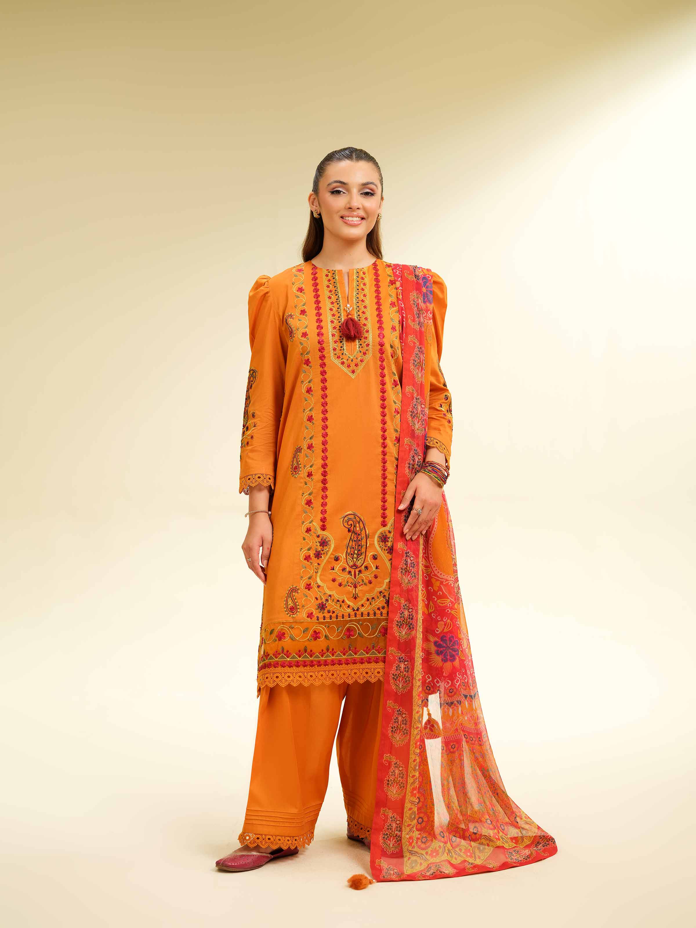 3 Piece - Embroidered Suit - 42501384 for Women - Unstitched Collection | Nishat | Shop Online