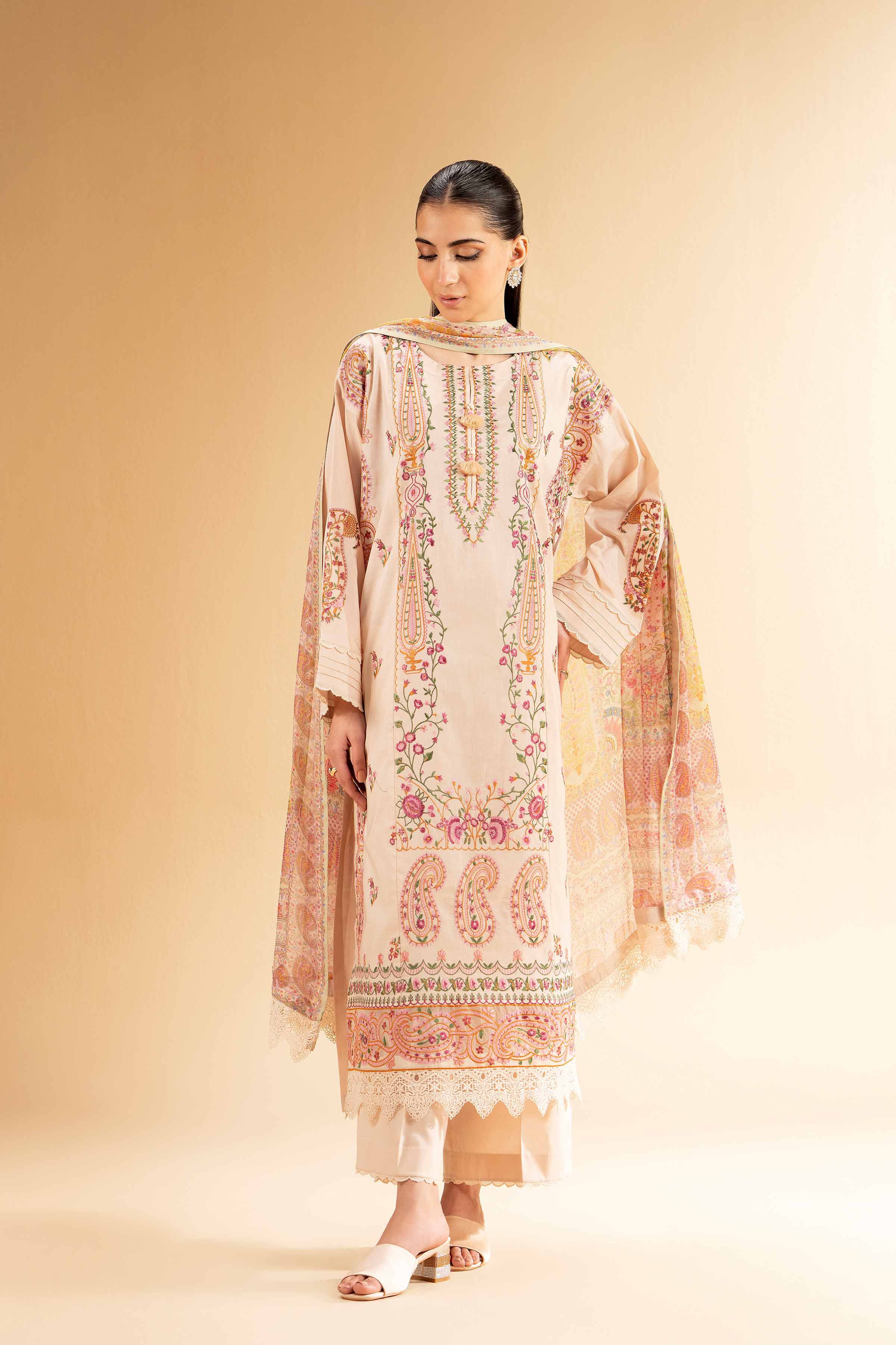 3 Piece - Embroidered Suit - 42501385 for Women - Unstitched Collection | Nishat | Shop Online
