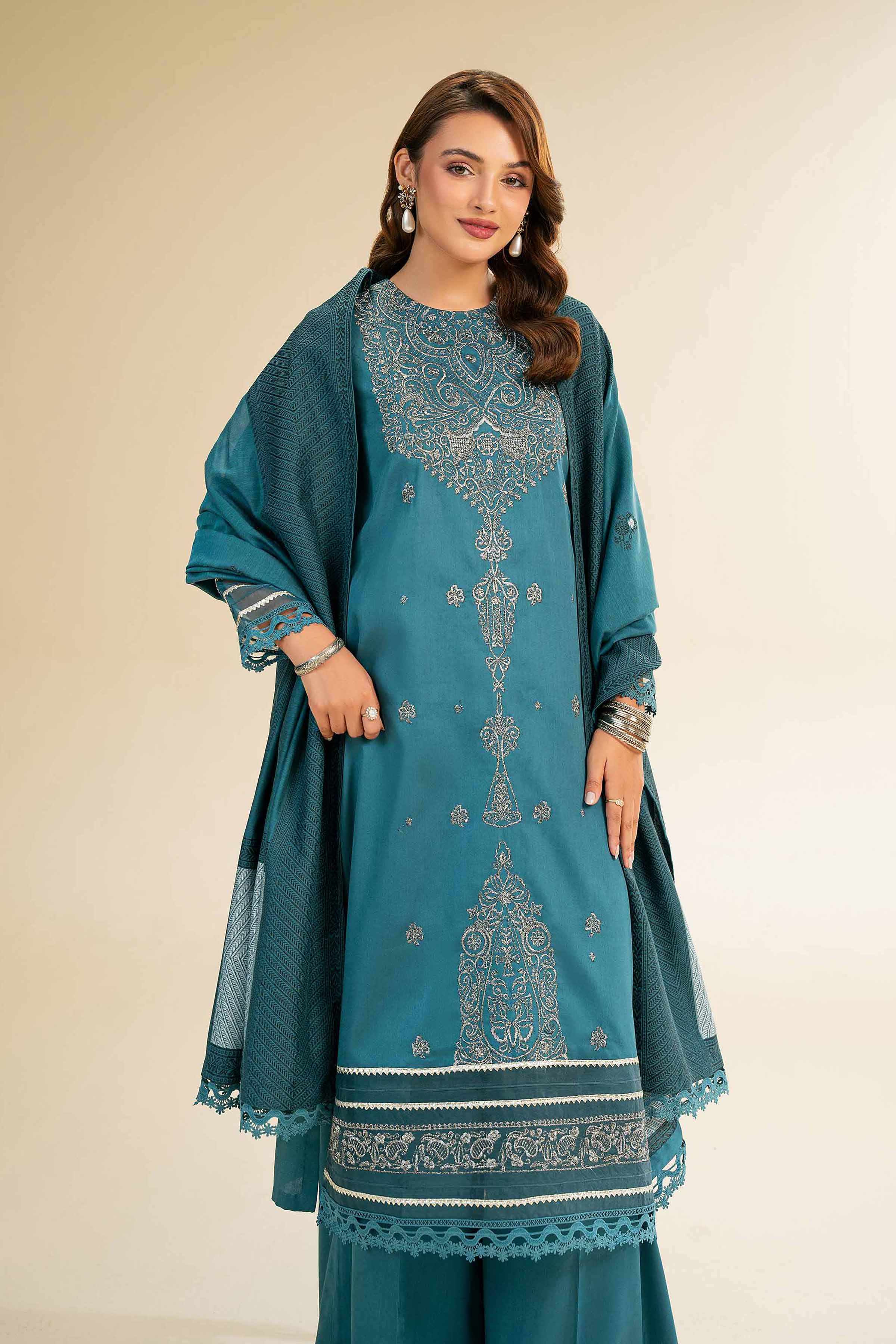 3 Piece - Embroidered Suit - 42501388 for Women - Unstitched Collection | Nishat | Shop Online