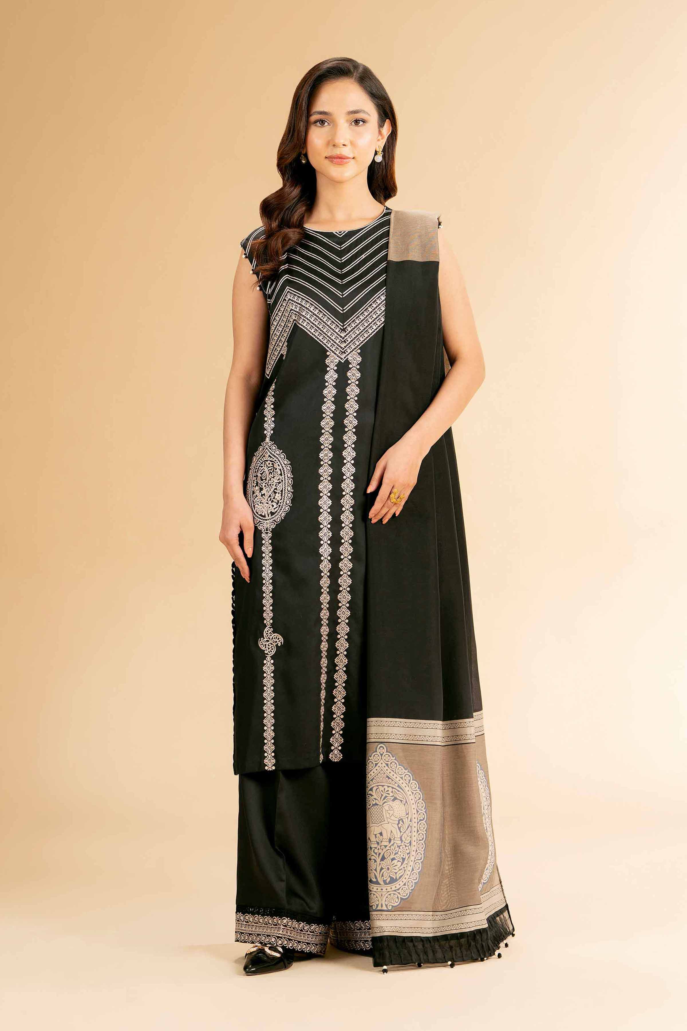 3 Piece - Embroidered Suit - 42501390 for Women - Unstitched Collection | Nishat | Shop Online