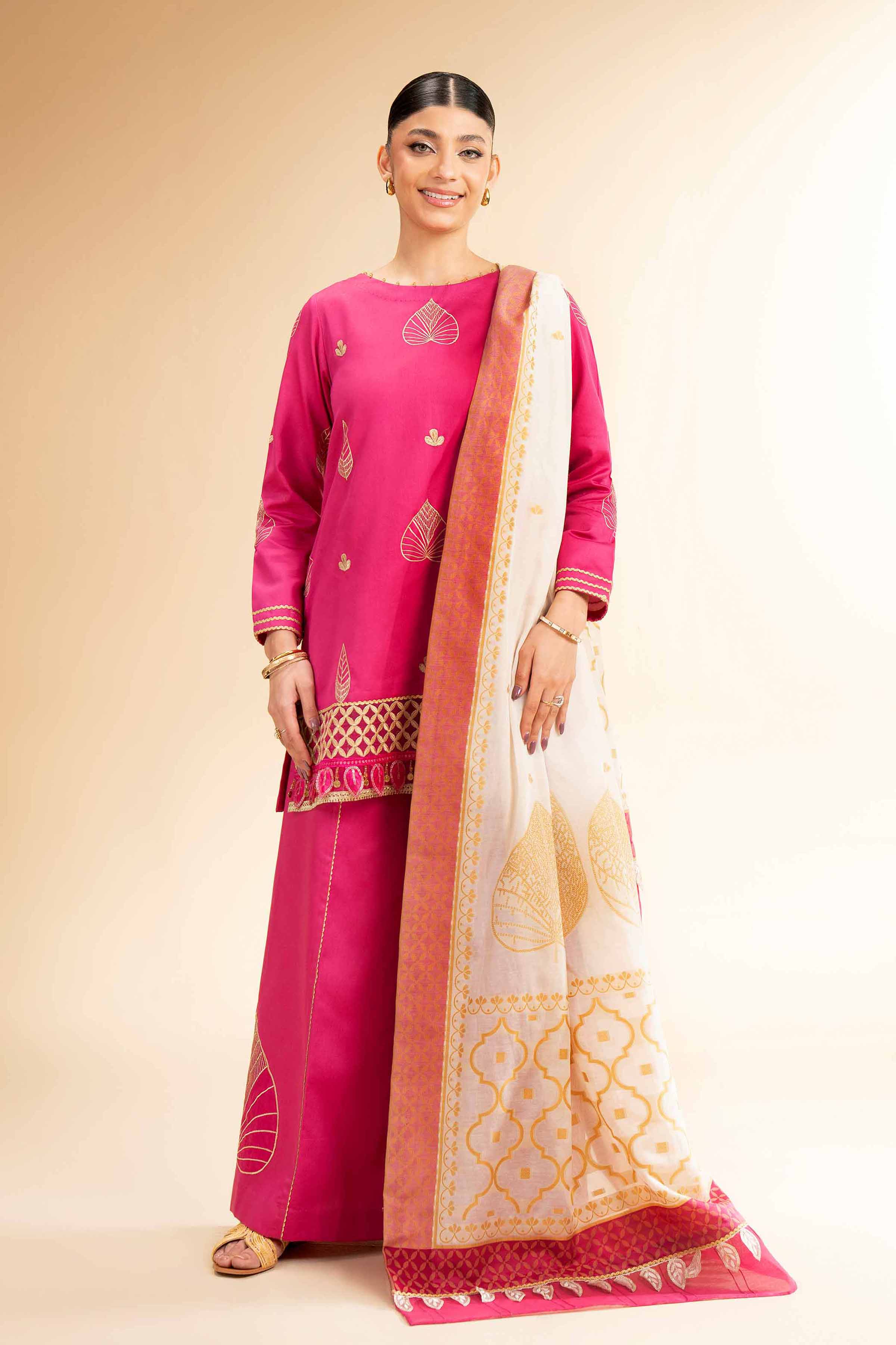 3 Piece - Embroidered Suit - 42501392 for Women - Unstitched Collection | Nishat | Shop Online
