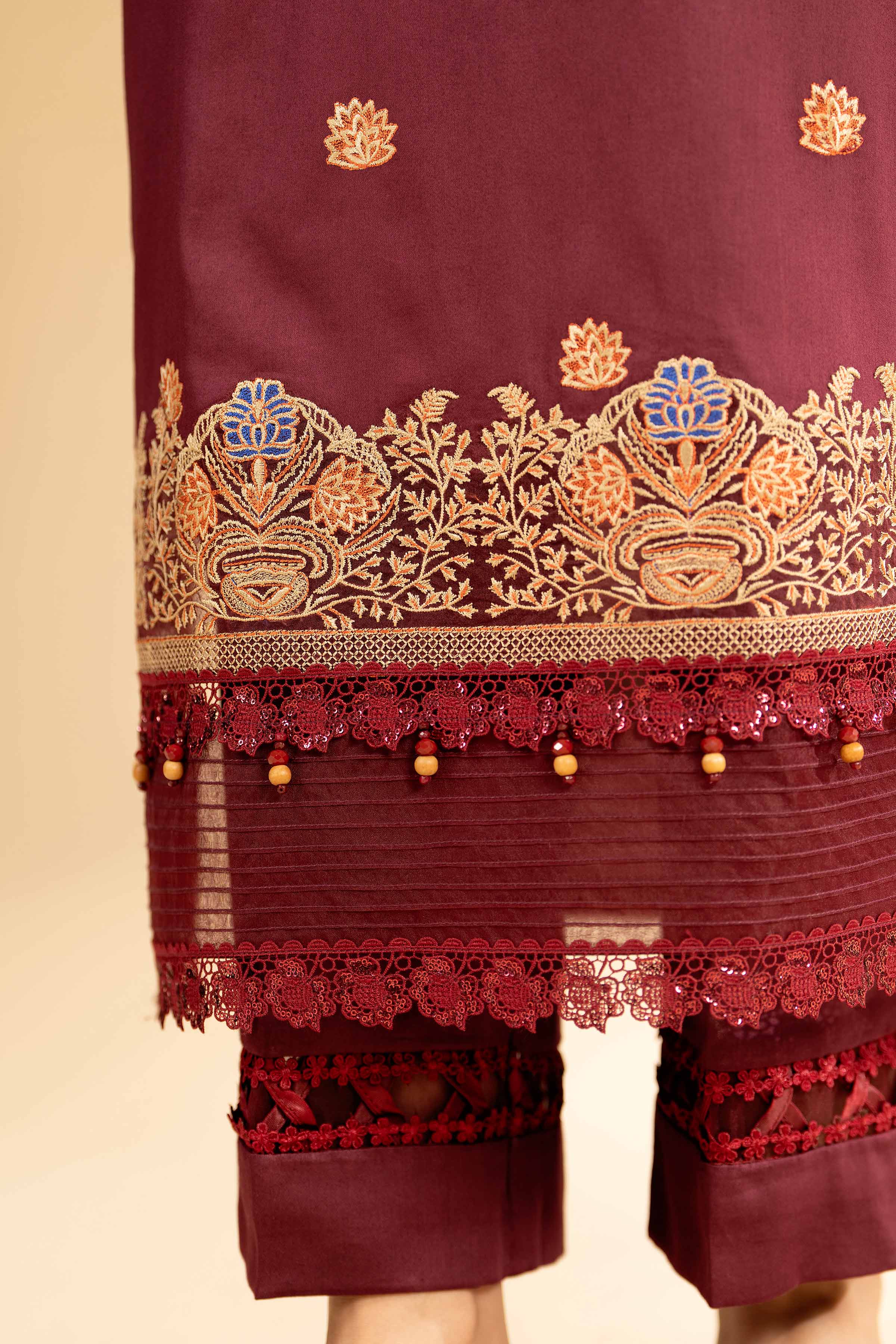 3 Piece - Embroidered Suit - 42501394 for Women - Unstitched Collection | Nishat | Shop Online