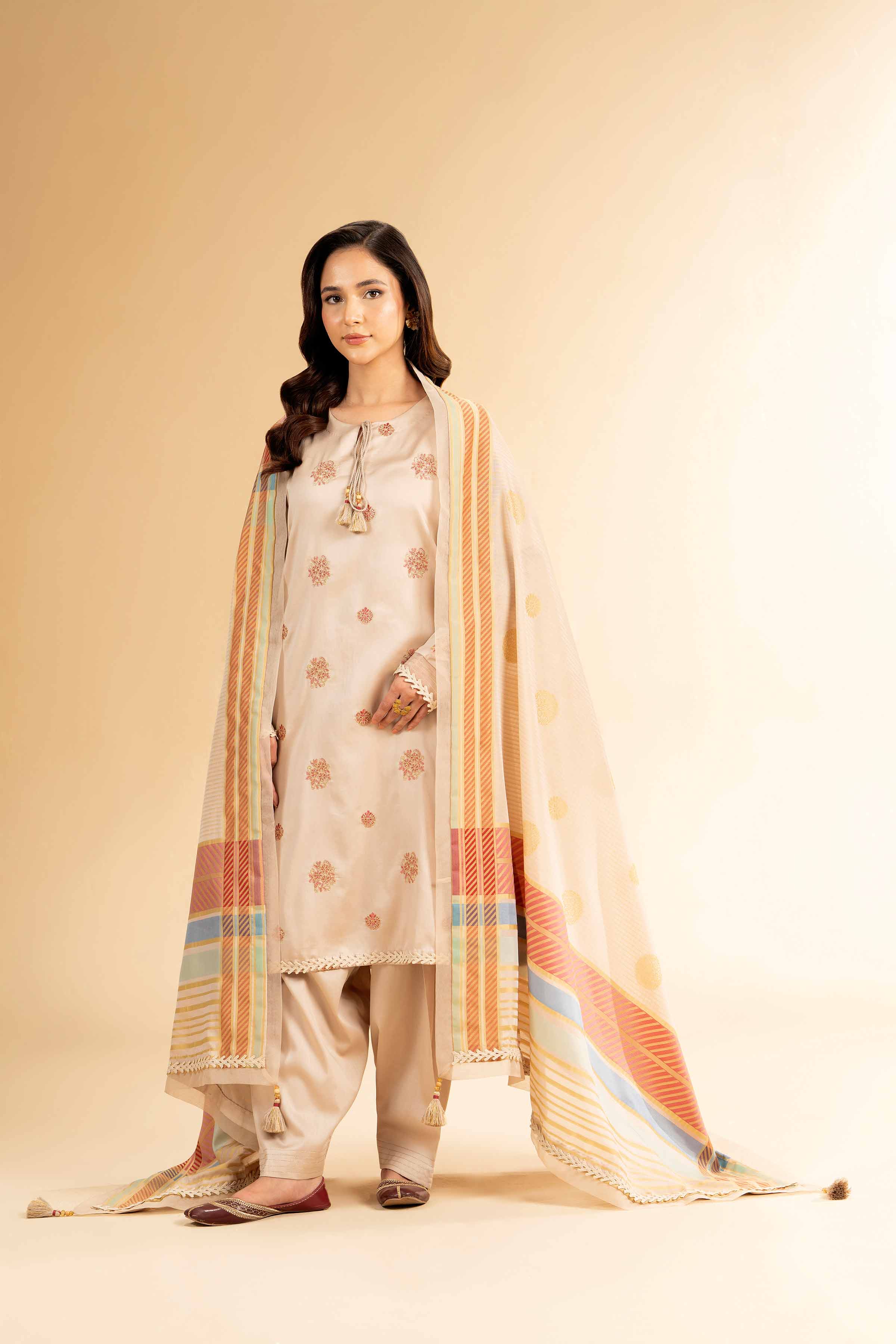 3 Piece - Embroidered Suit - 42501395 for Women - Unstitched Collection | Nishat | Shop Online