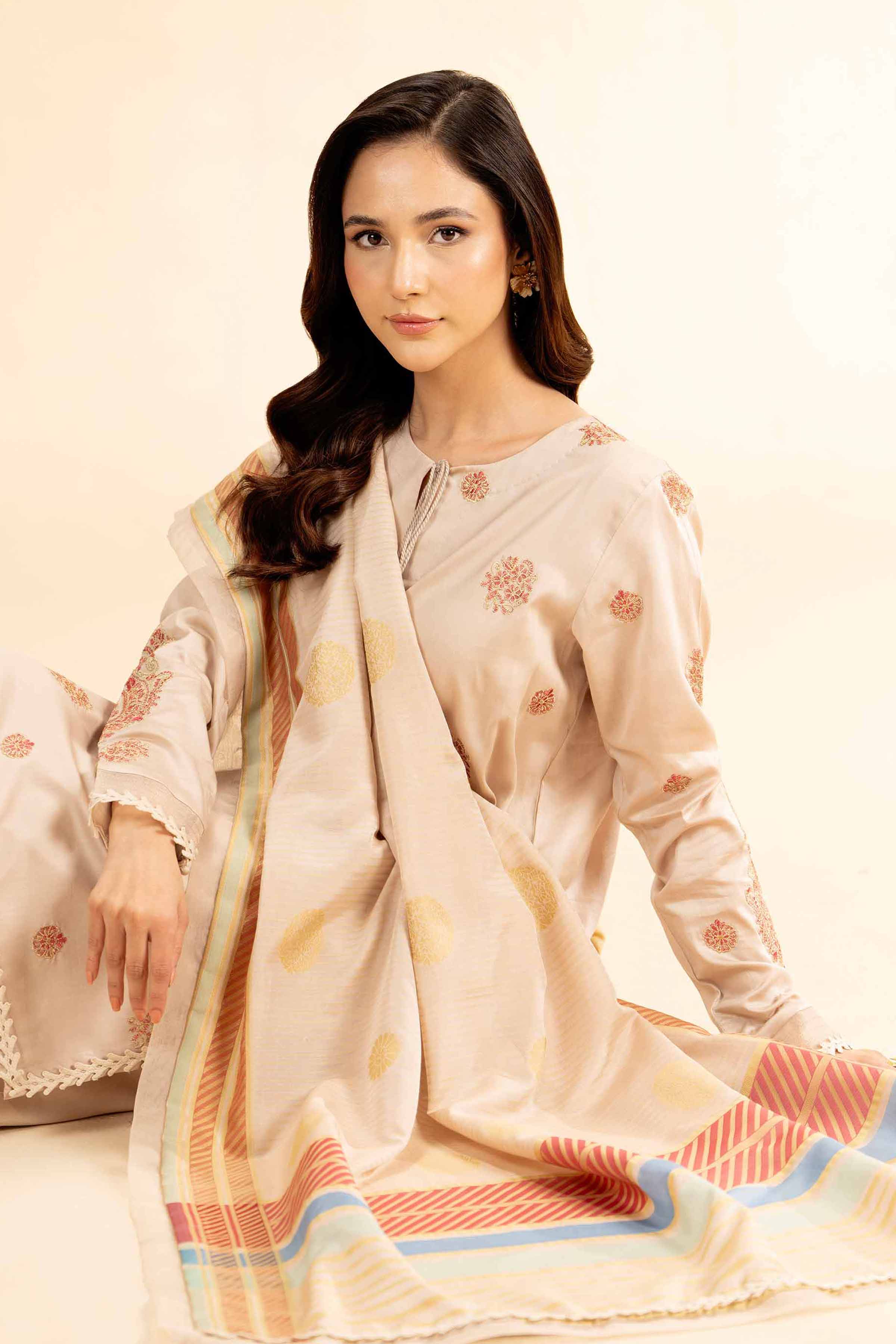 3 Piece - Embroidered Suit - 42501395 for Women - Unstitched Collection | Nishat | Shop Online