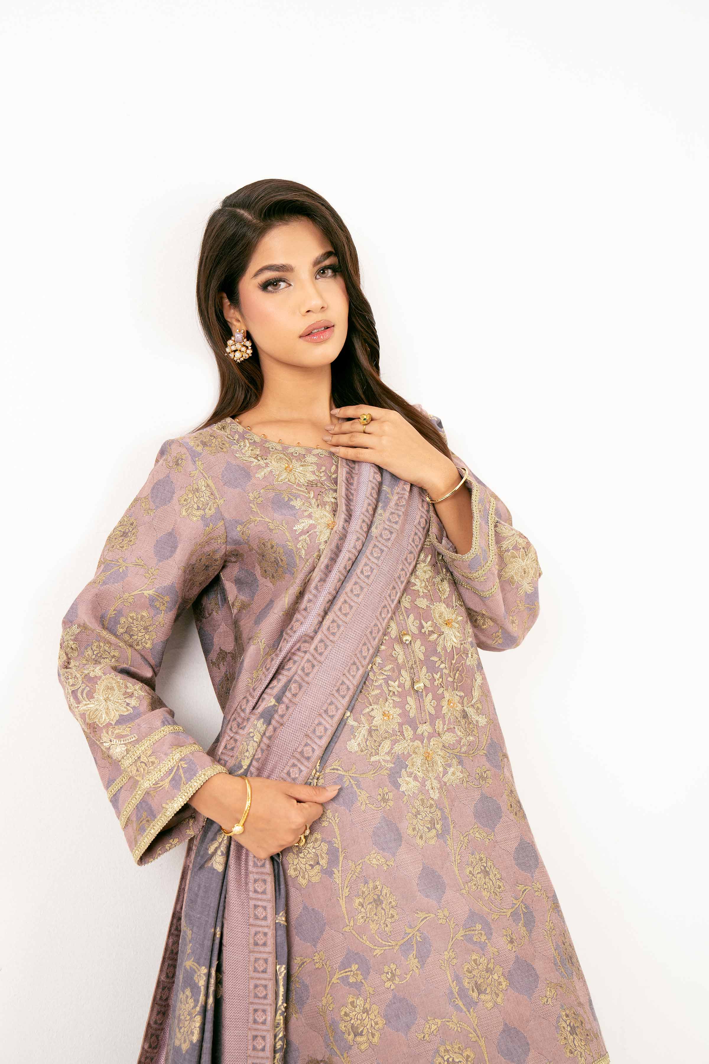 3 Piece - Jacquard Embroidered Suit - 42501400 for Women - Unstitched Collection | Nishat | Shop Online