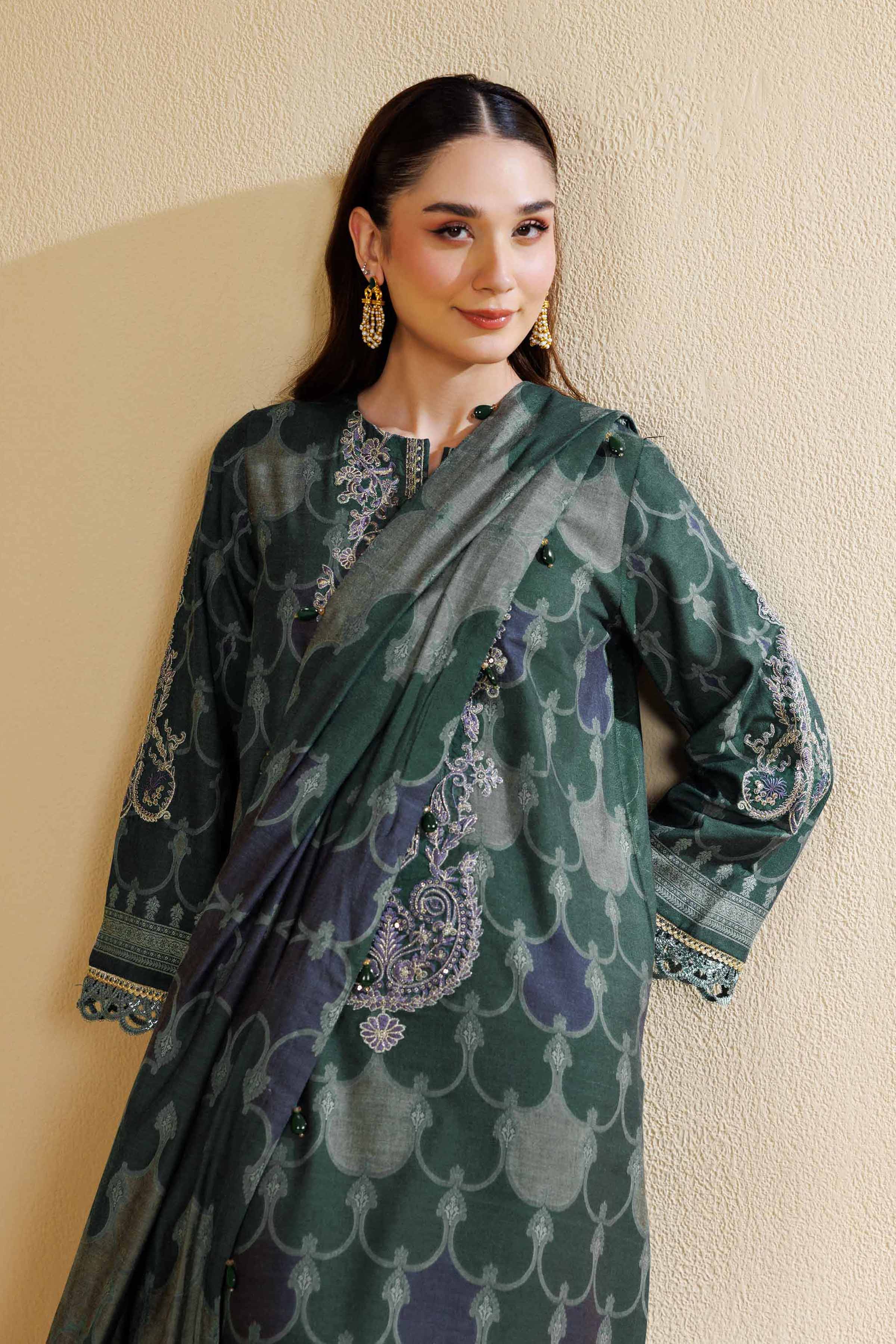 3 Piece - Jacquard Embroidered Suit - 42501403 for Women - Unstitched Collection | Nishat | Shop Online