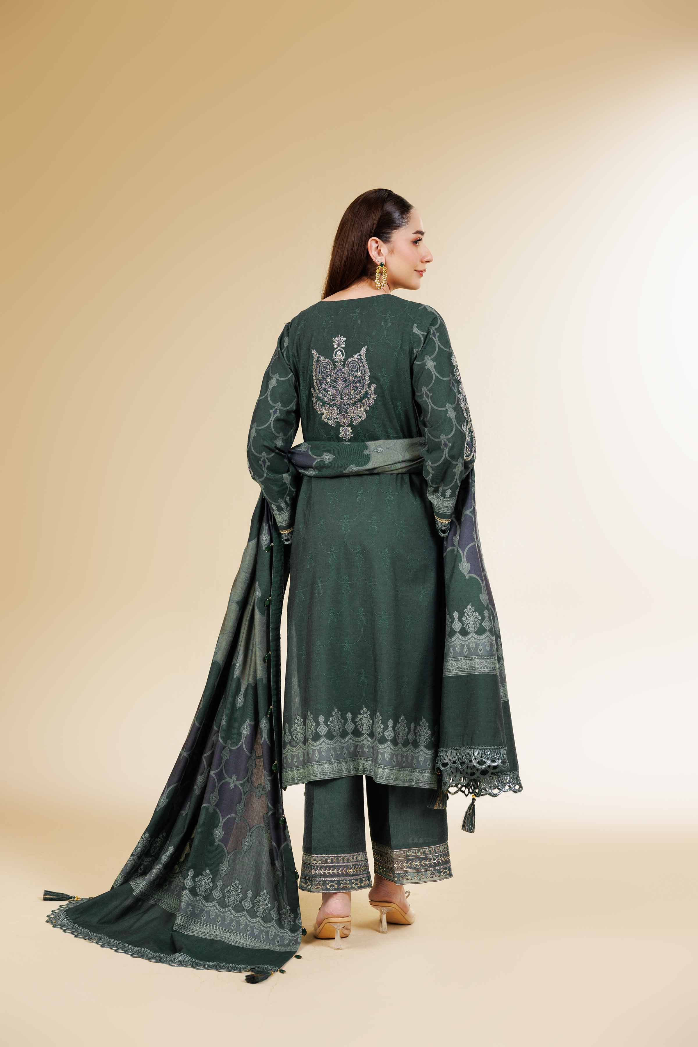 3 Piece - Jacquard Embroidered Suit - 42501403 for Women - Unstitched Collection | Nishat | Shop Online
