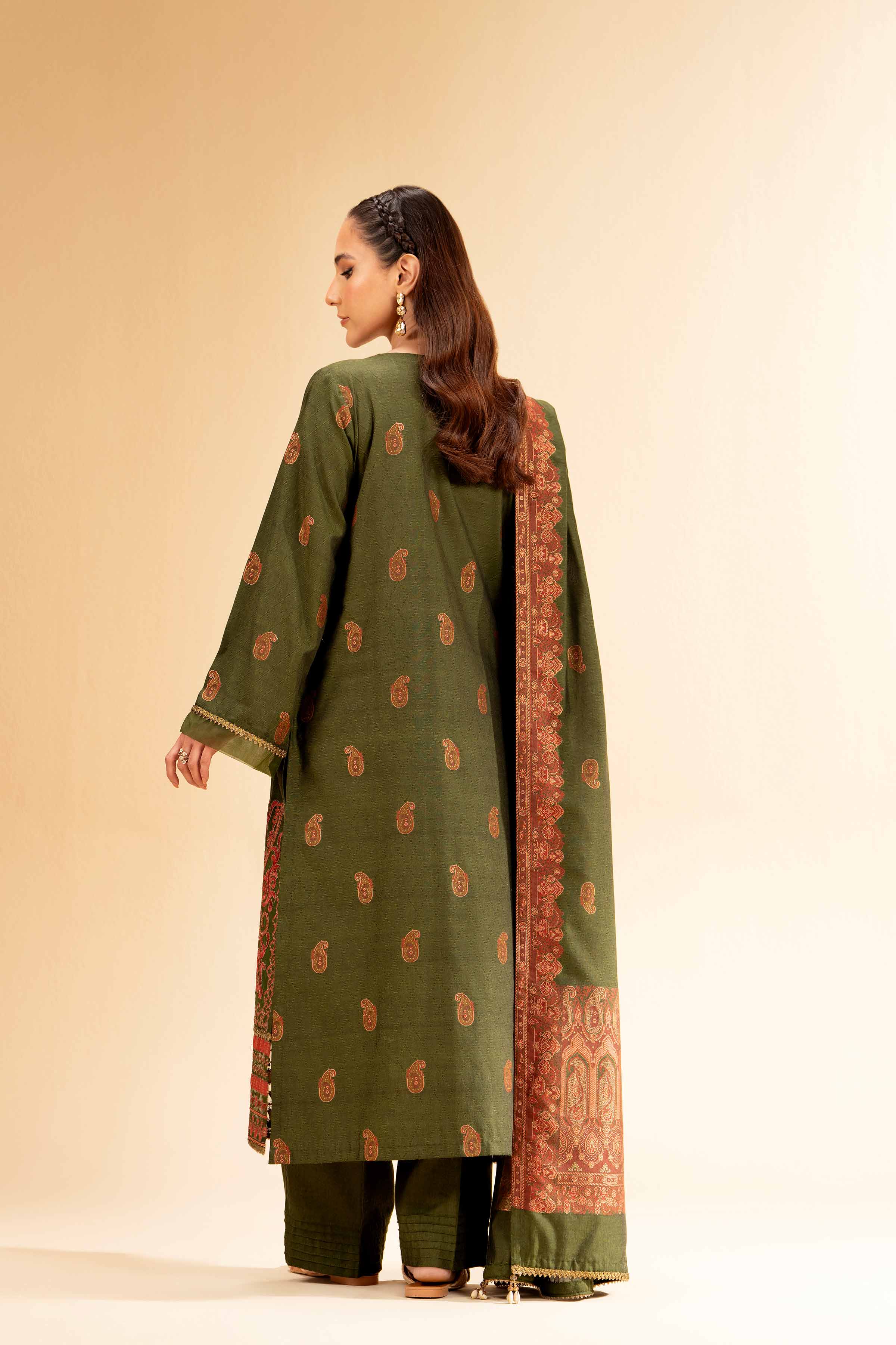 3 Piece - Jacquard Embroidered Suit - 42501404 for Women - Unstitched Collection | Nishat | Shop Online