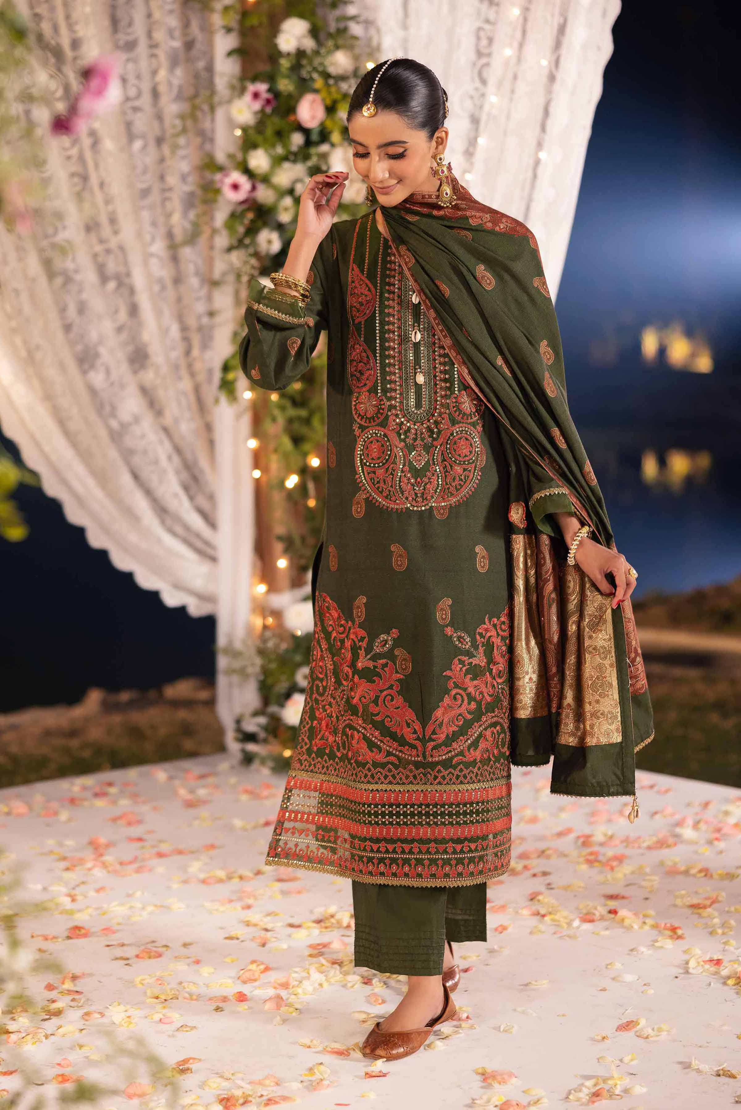 3 Piece - Jacquard Embroidered Suit - 42501404 for Women - Unstitched Collection | Nishat | Shop Online