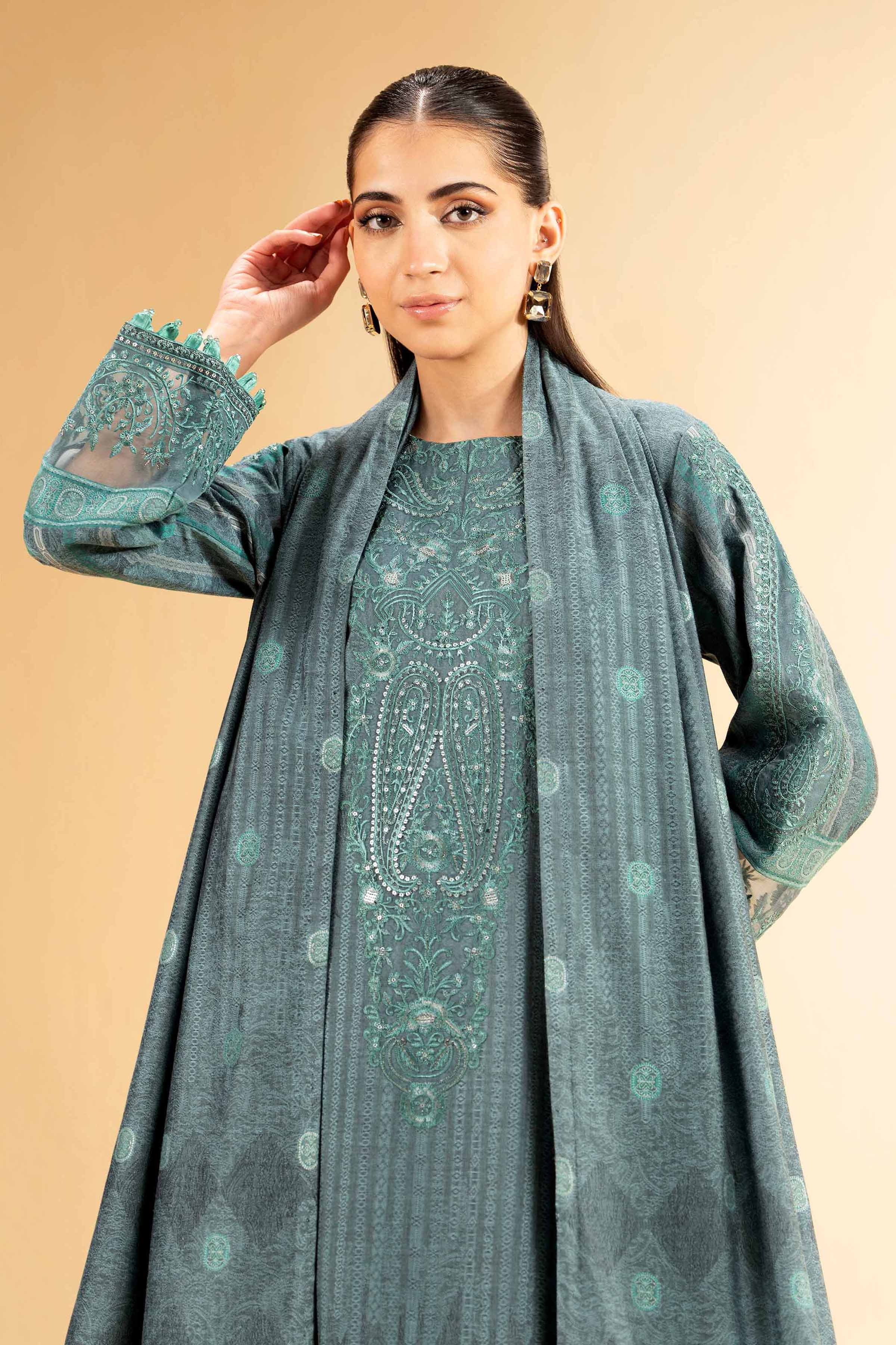 3 Piece - Jacquard Embroidered Suit - 42501405 for Women - Unstitched Collection | Nishat | Shop Online