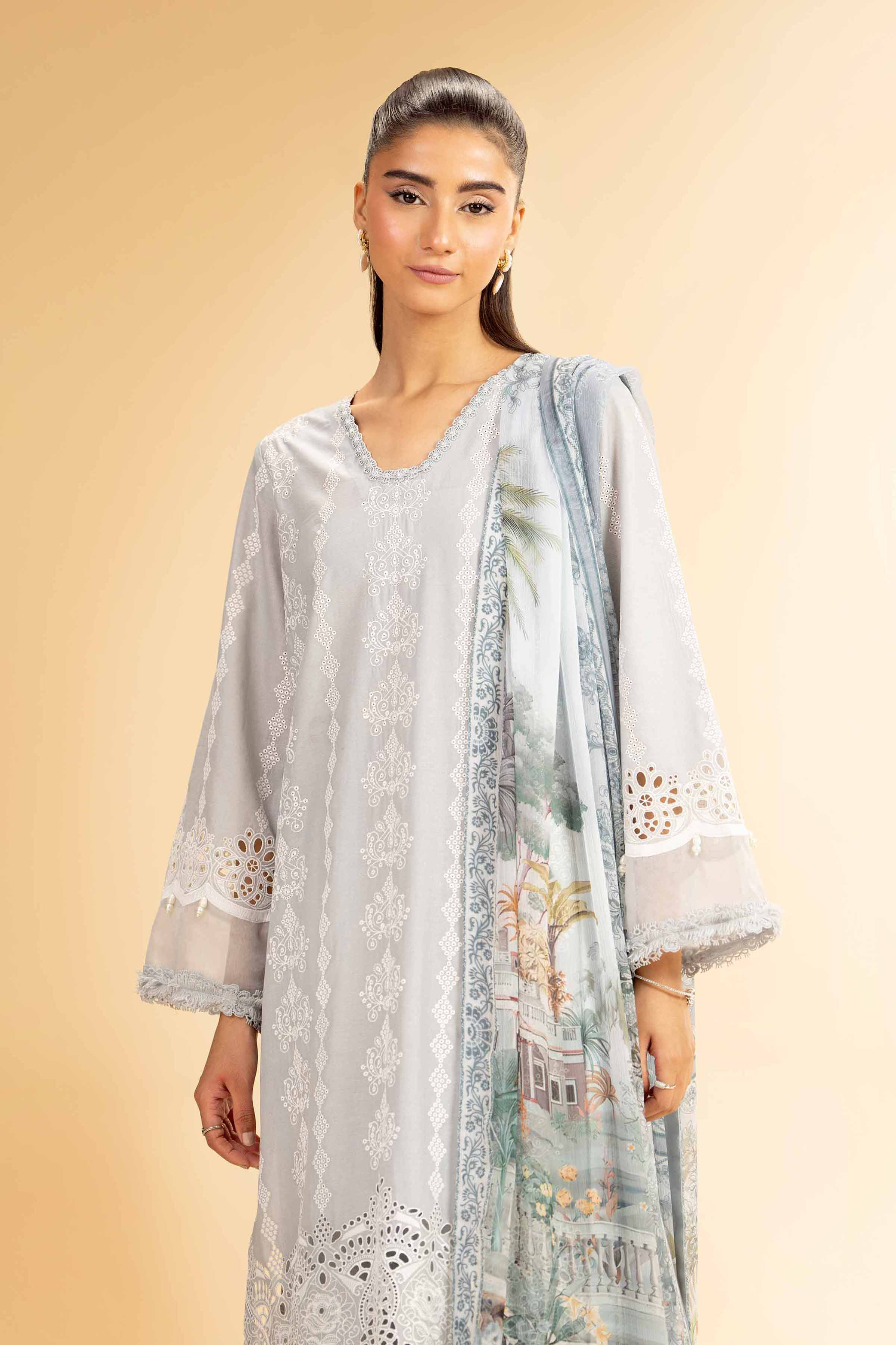3 Piece - Embroidered Suit - 42501407 for Women - Unstitched Collection | Nishat | Shop Online