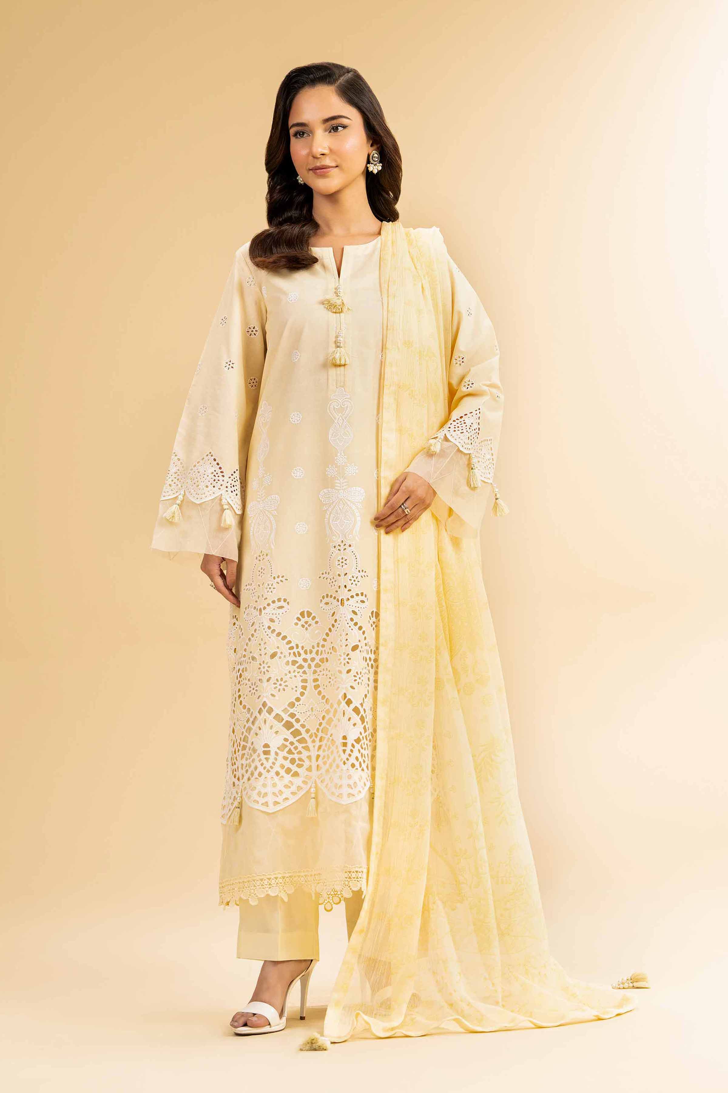 3 Piece - Embroidered Suit - 42501408 for Women - Unstitched Collection | Nishat | Shop Online