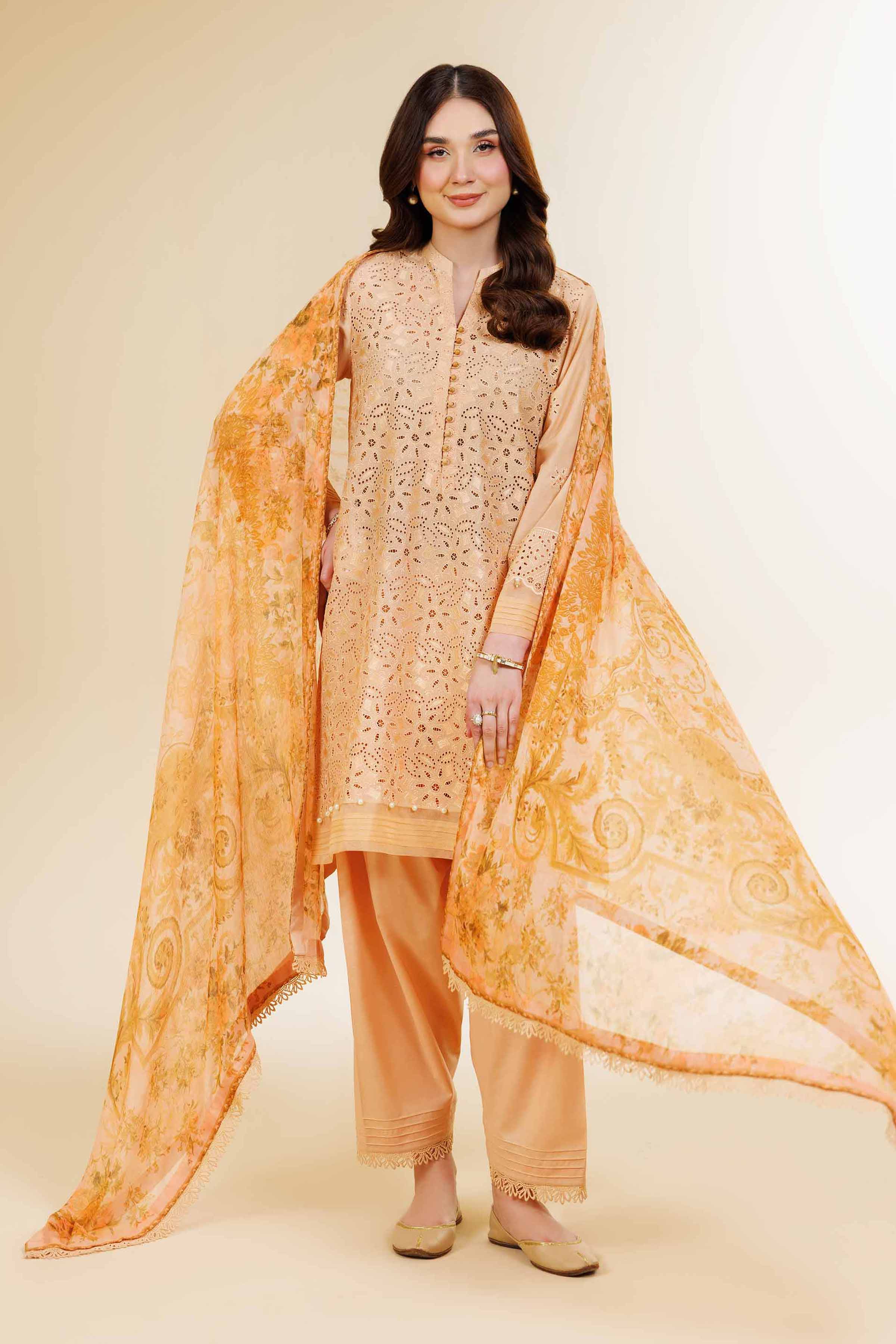 3 Piece - Embroidered Suit - 42501409 for Women - Unstitched Collection | Nishat | Shop Online