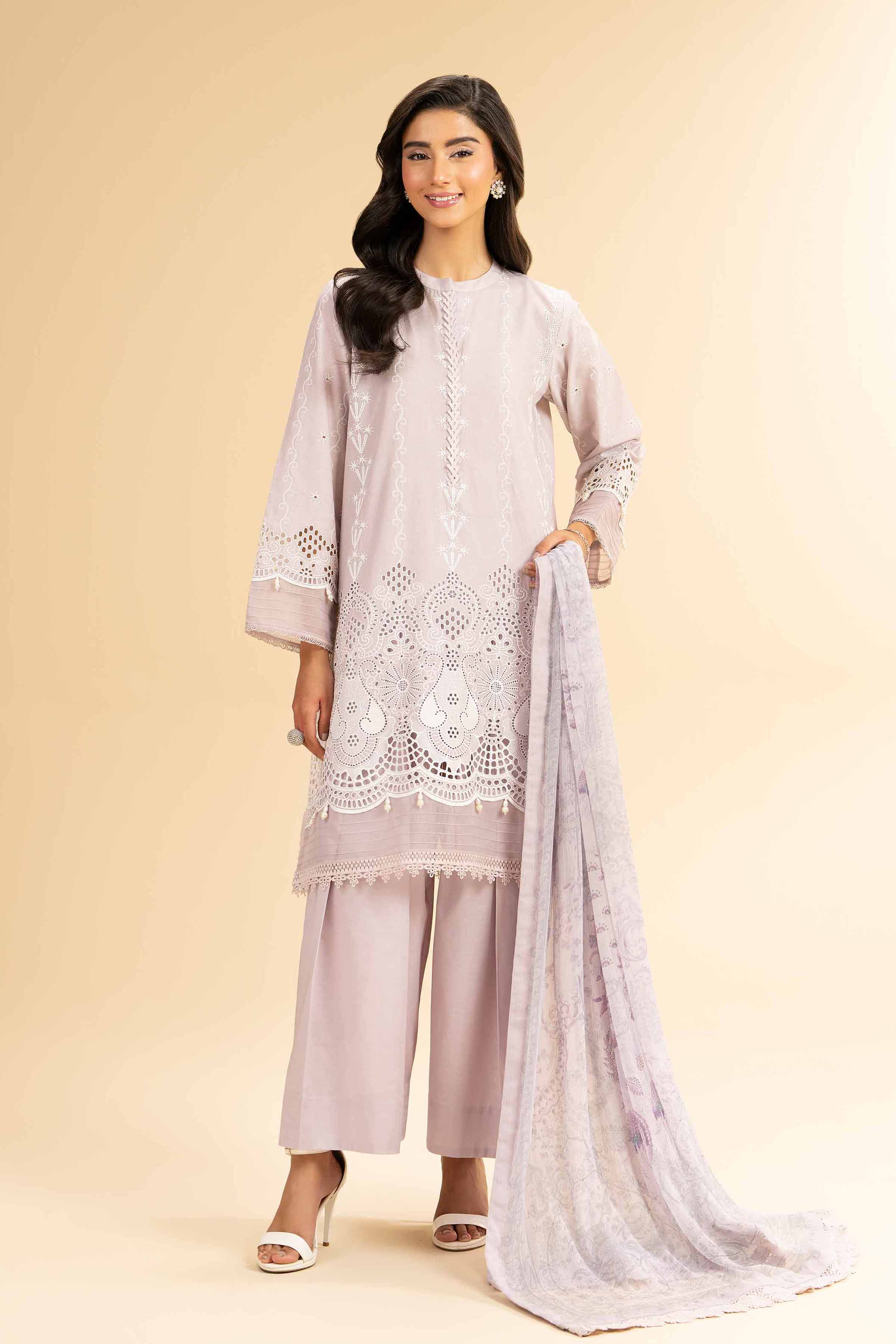 3 Piece - Embroidered Suit - 42501411 for Women - Unstitched Collection | Nishat | Shop Online