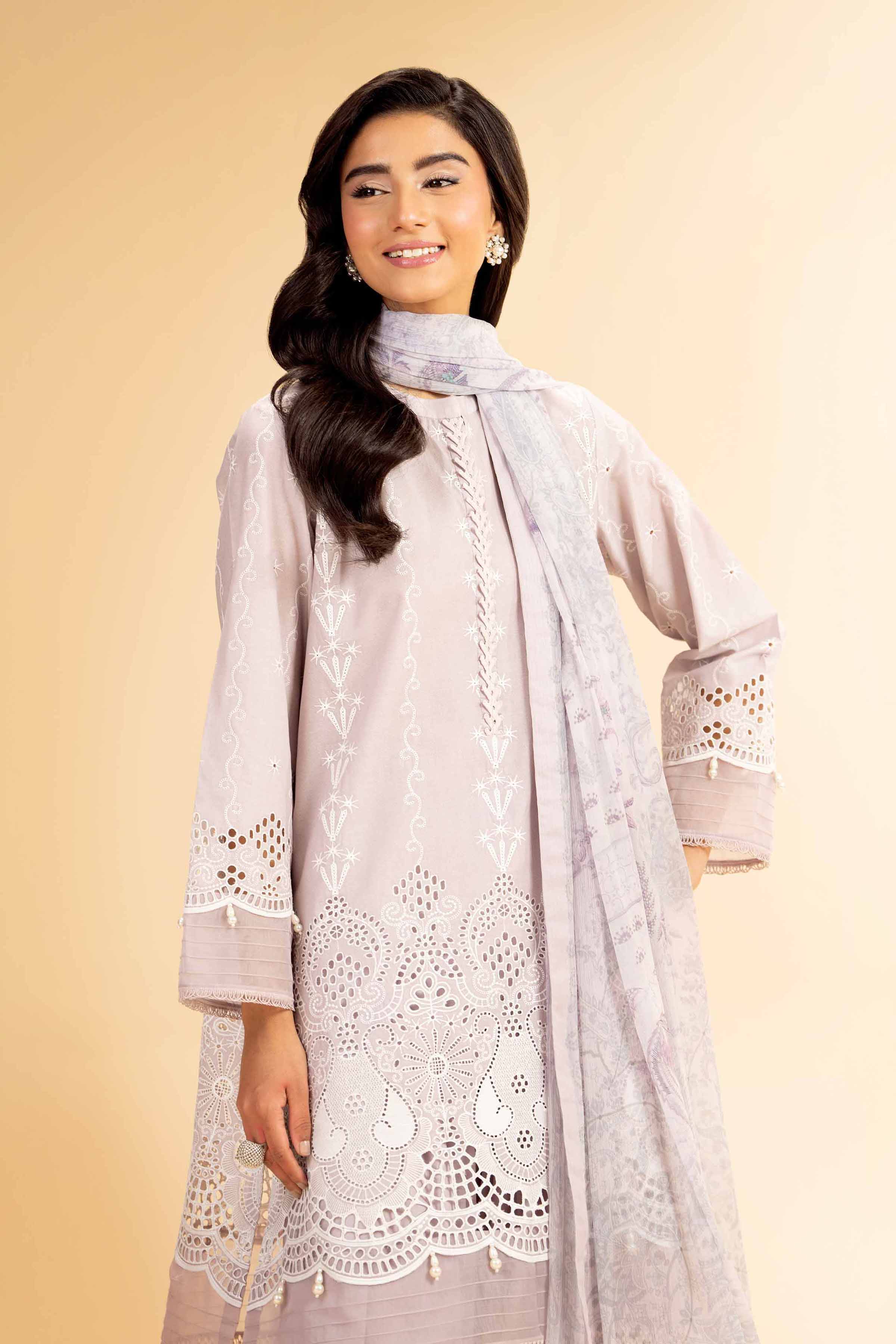 3 Piece - Embroidered Suit - 42501411 for Women - Unstitched Collection | Nishat | Shop Online