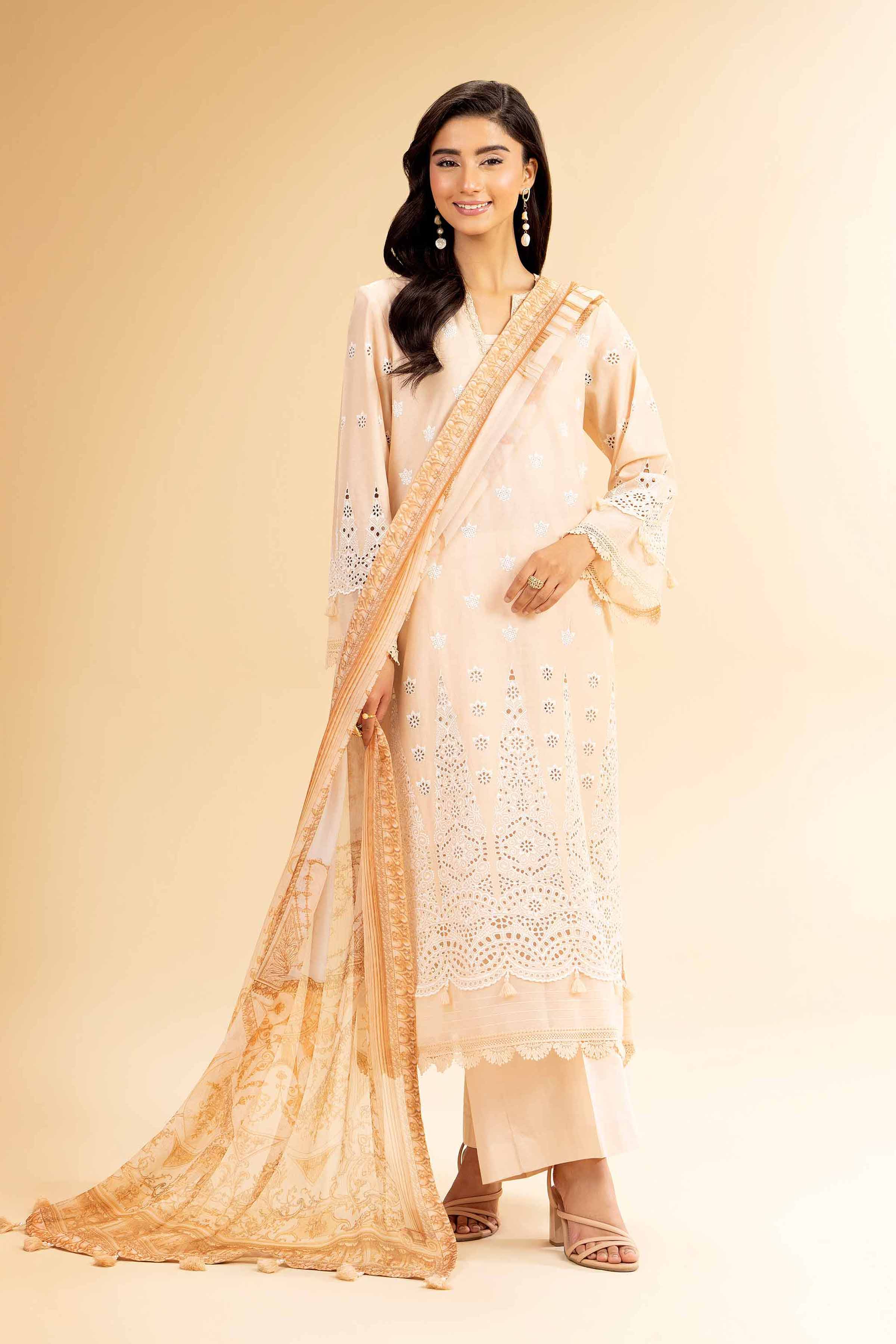 3 Piece - Embroidered Suit - 42501414 for Women - Unstitched Collection | Nishat | Shop Online