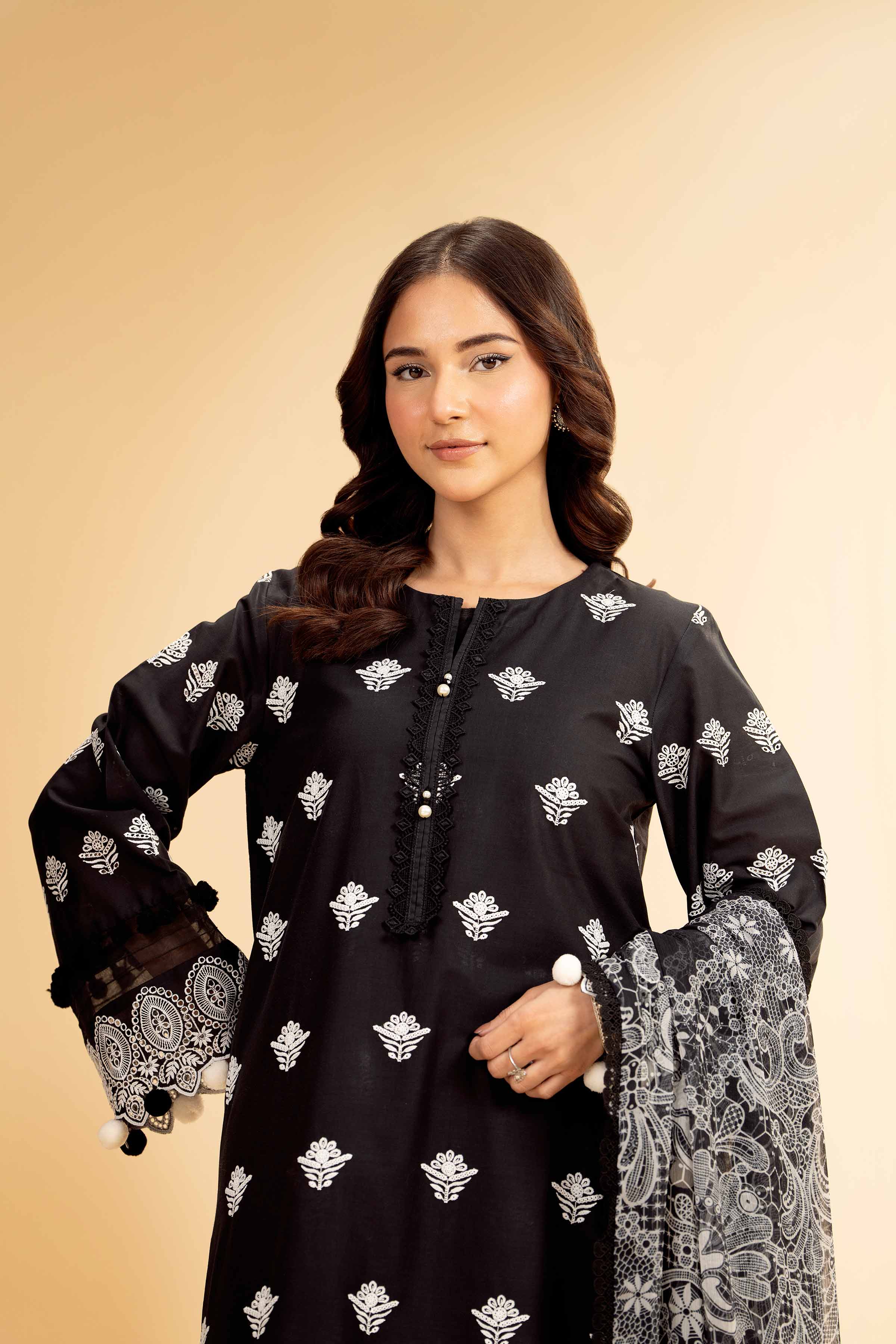 3 Piece - Embroidered Suit - 42501415 for Women - Unstitched Collection | Nishat | Shop Online