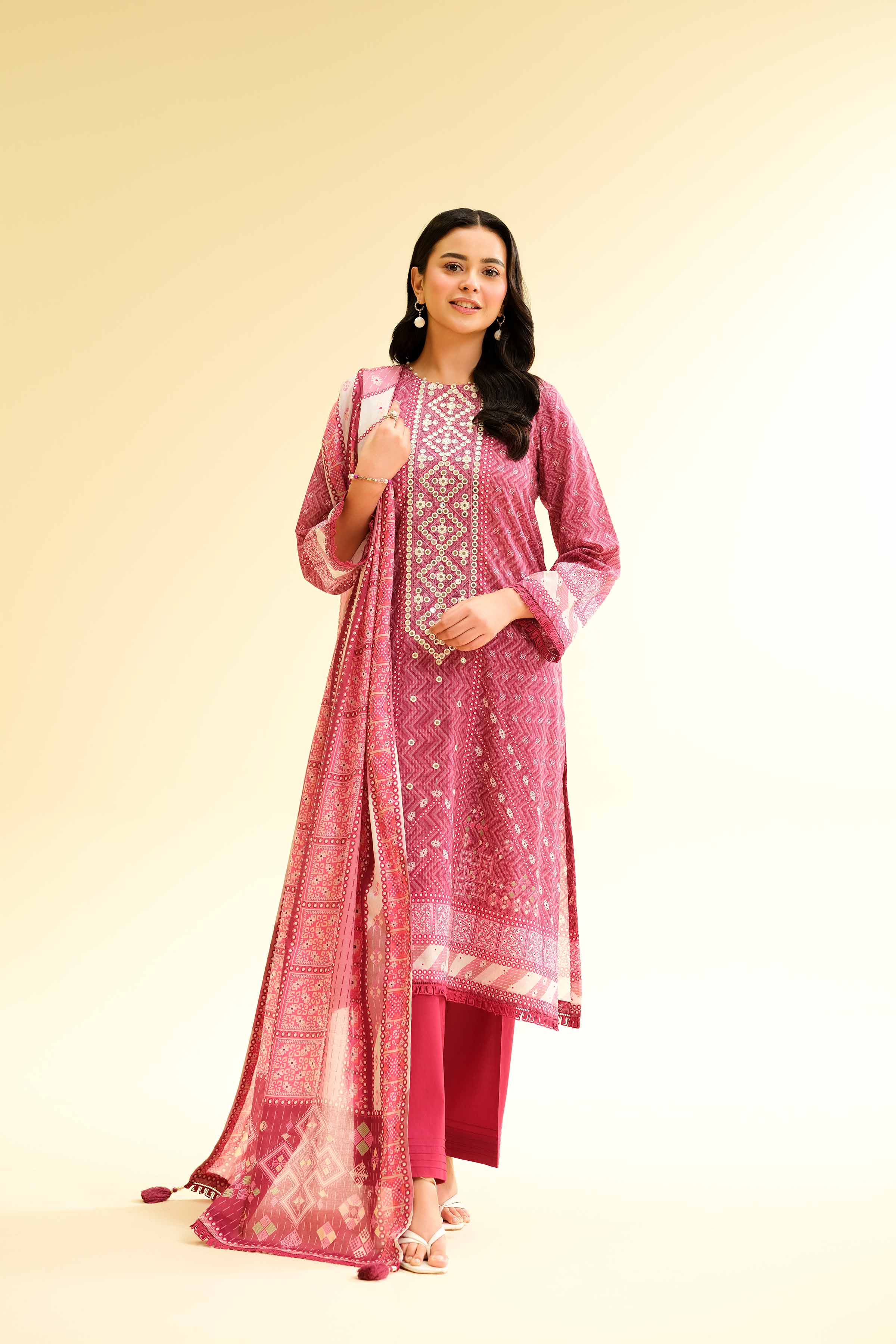 3 Piece - Digital Printed Embroidered Suit - 42501426 for Women - Unstitched Collection | Nishat | Shop Online