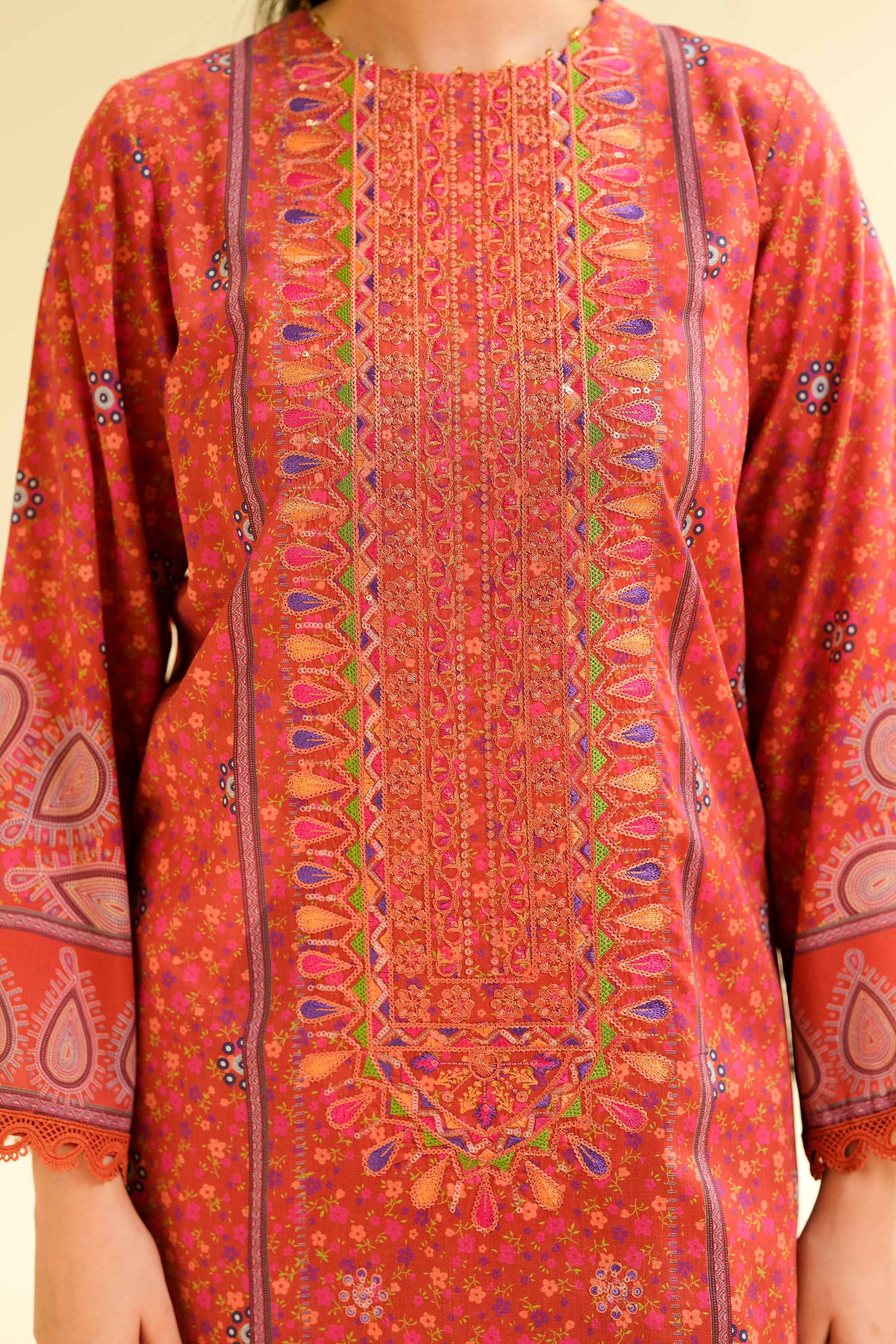 3 Piece - Digital Printed Embroidered Suit - 42501427 for Women - Unstitched Collection | Nishat | Shop Online
