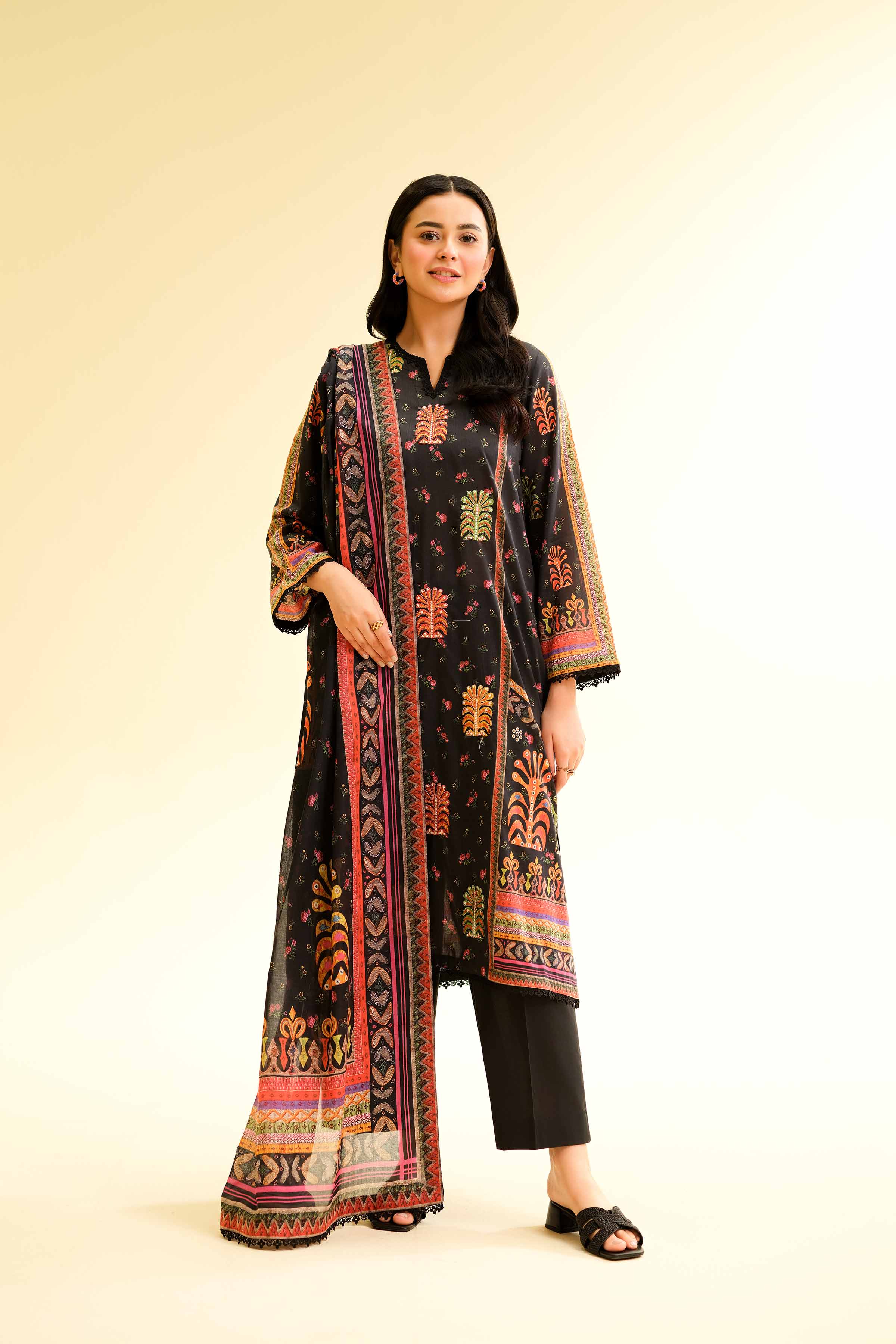 3 Piece - Digital Printed Embroidered Suit - 42501429 for Women - Unstitched Collection | Nishat | Shop Online