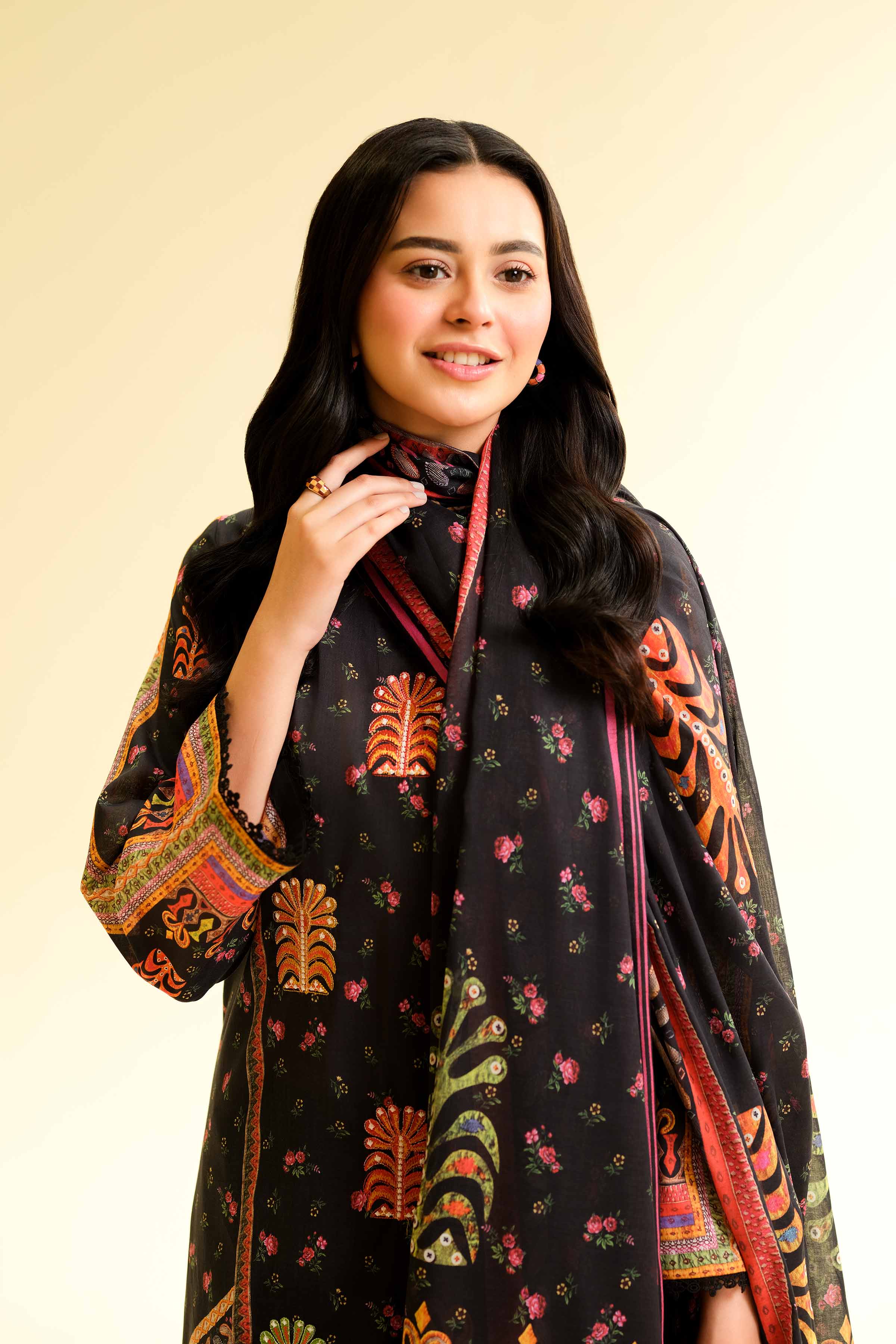 3 Piece - Digital Printed Embroidered Suit - 42501429 for Women - Unstitched Collection | Nishat | Shop Online