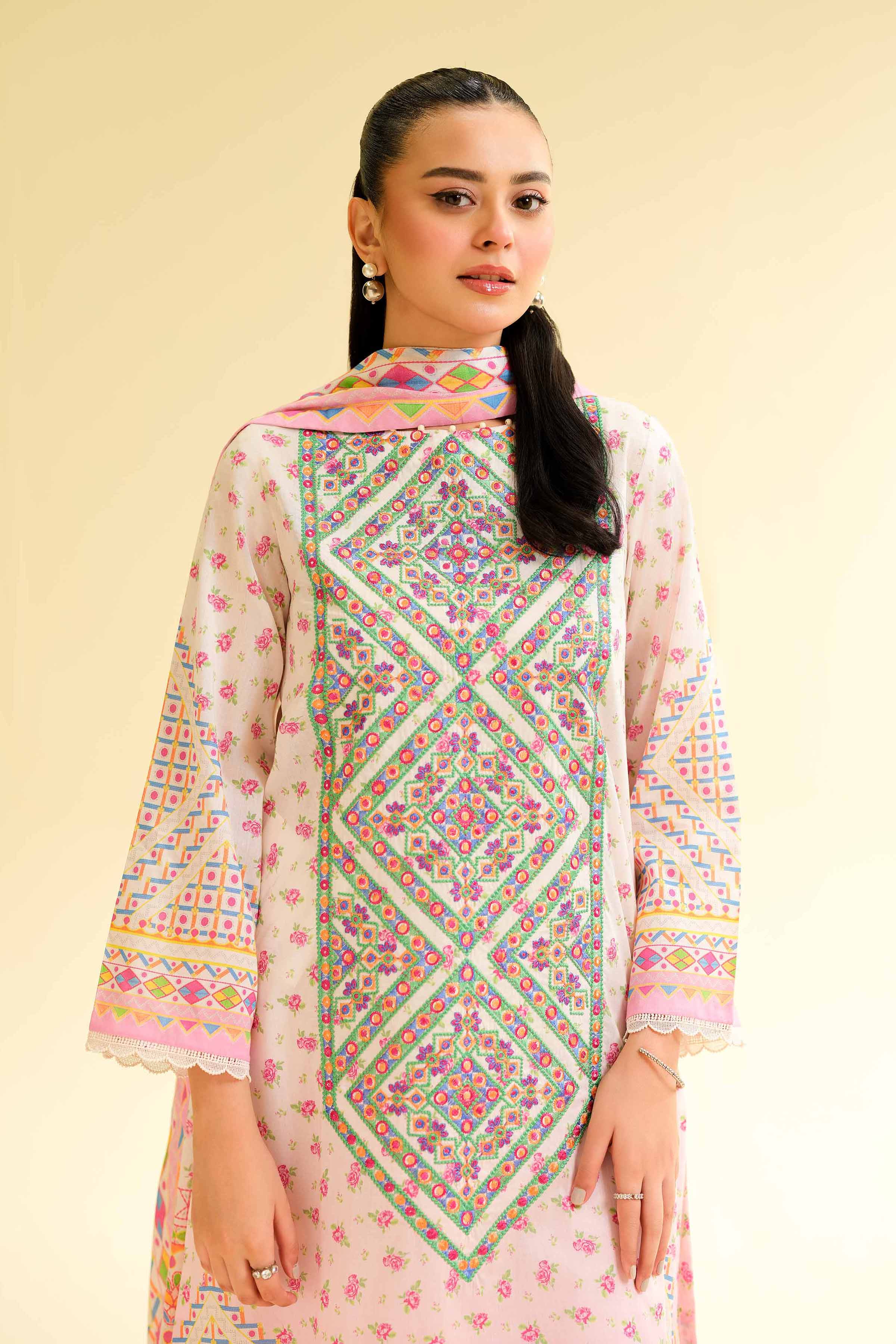 3 Piece - Digital Printed Embroidered Suit - 42501430 for Women - Unstitched Collection | Nishat | Shop Online