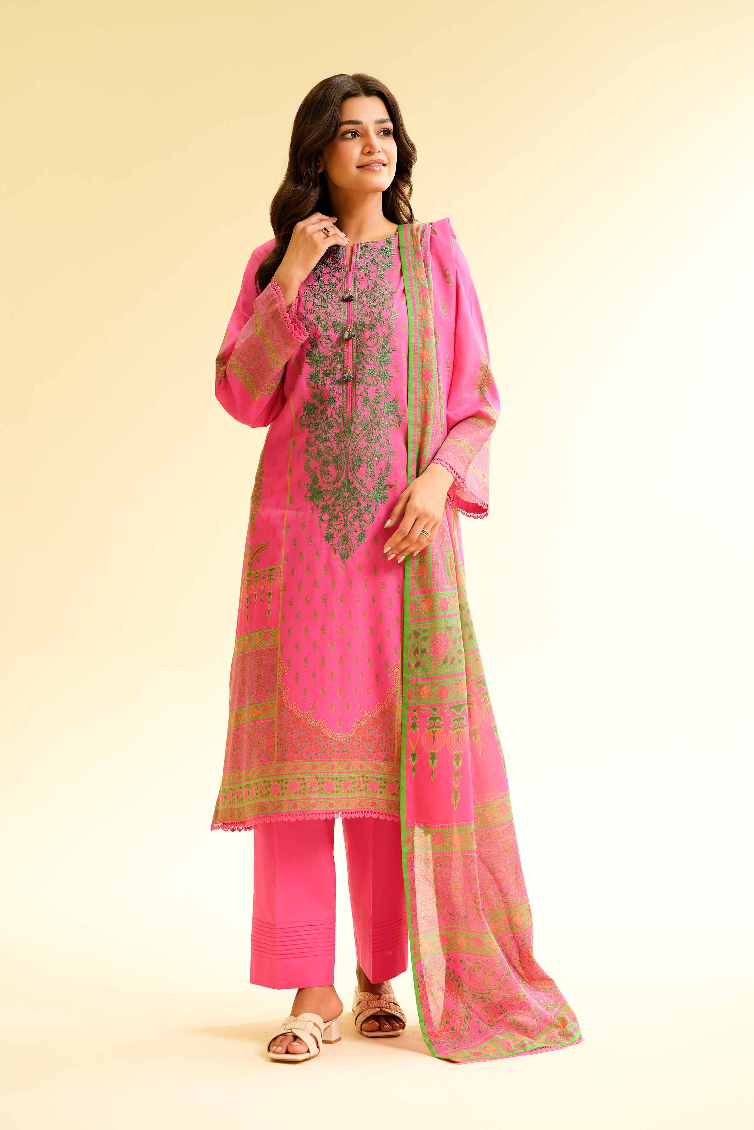 3 Piece - Digital Printed Embroidered Suit - 42501431 for Women - Unstitched Collection | Nishat | Shop Online