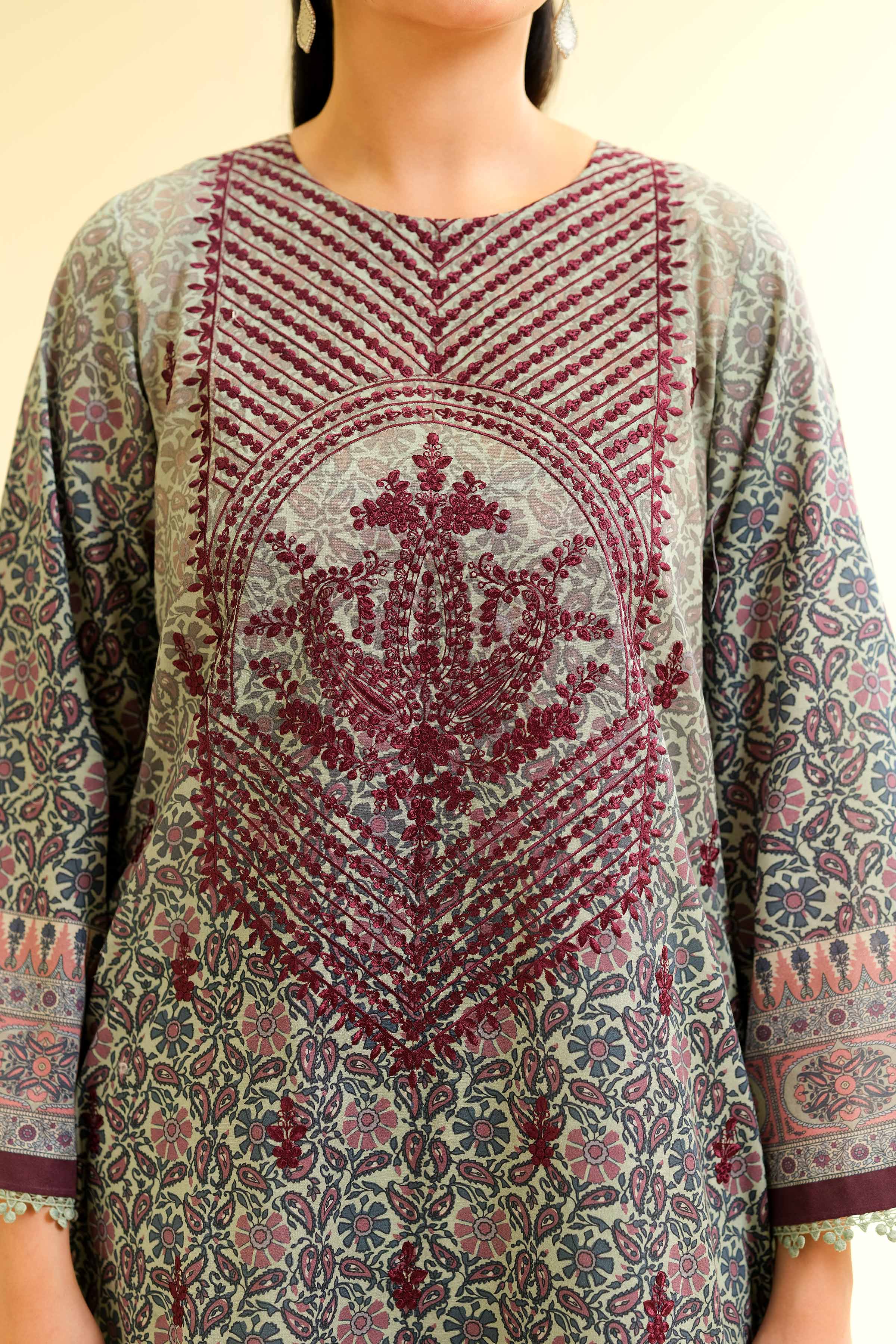 3 Piece - Digital Printed Embroidered Suit - 42501433 for Women - Unstitched Collection | Nishat | Shop Online