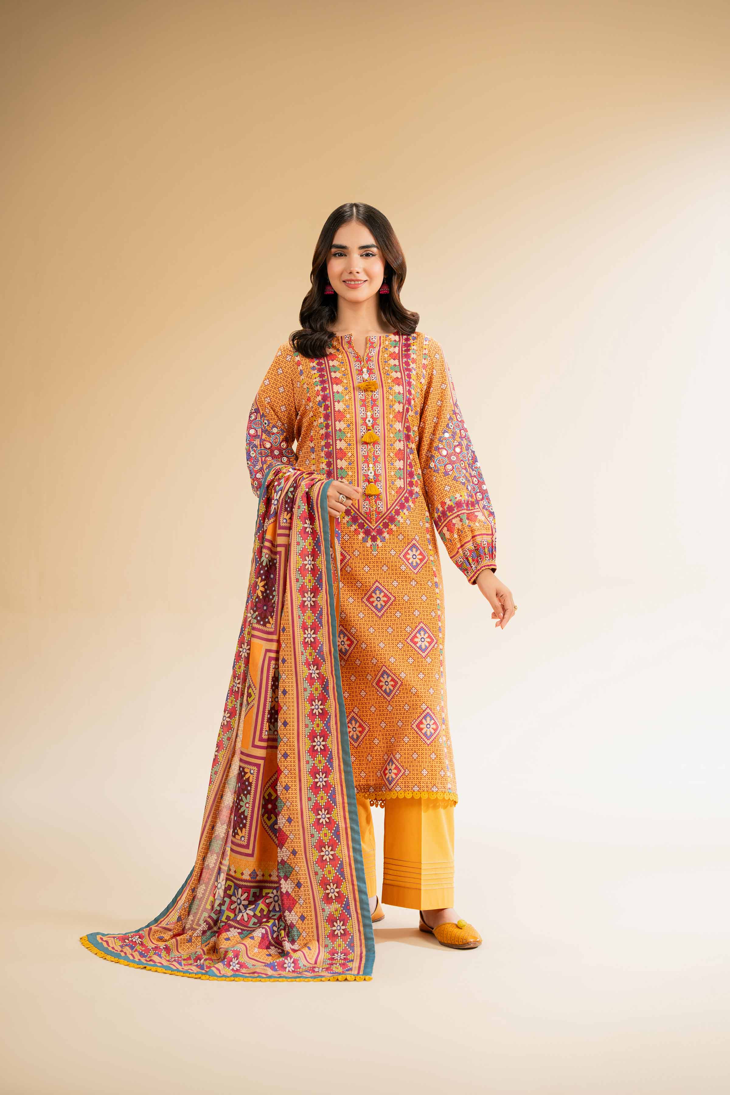 3 Piece - Digital Printed Embroidered Suit - 42501434 for Women - Unstitched Collection | Nishat | Shop Online